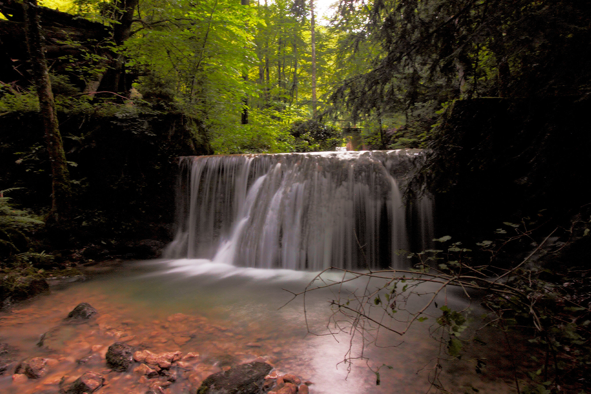 Canon EOS 60D + Canon EF-S 10-18mm F4.5–5.6 IS STM sample photo. Small waterfall in teufelsschlucht photography