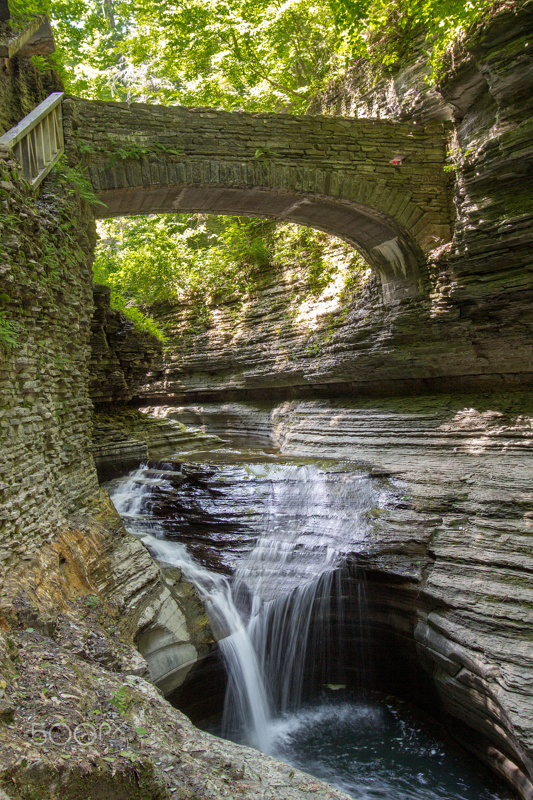 Canon EOS 700D (EOS Rebel T5i / EOS Kiss X7i) + Canon EF-S 10-22mm F3.5-4.5 USM sample photo. Waterfall at watkins glen state park photography