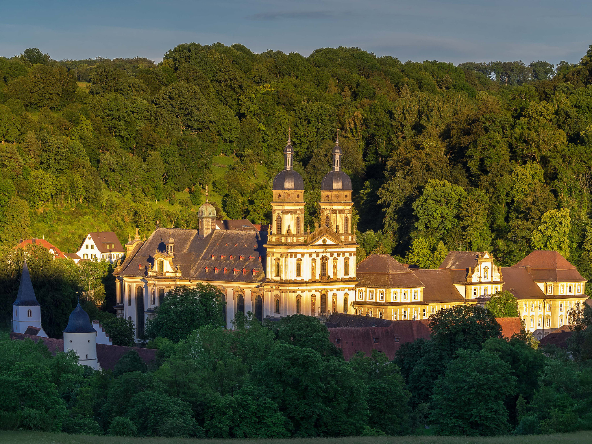 Panasonic Lumix G X Vario 35-100mm F2.8 OIS sample photo. Monastary schöntal. evening light. photography