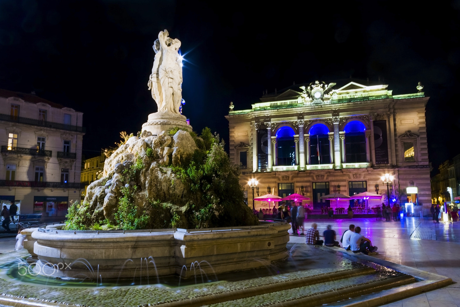 Canon EOS 40D sample photo. Montpellier night photography