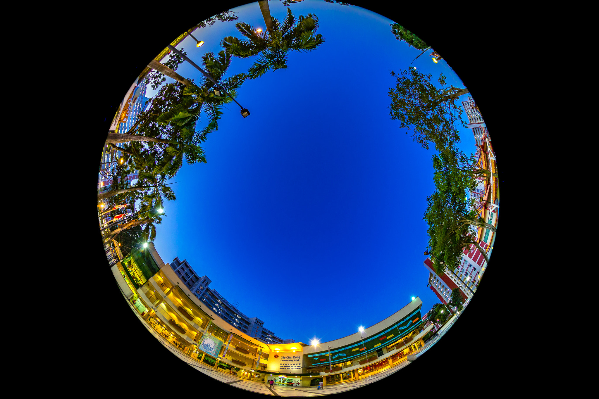 Canon EF 8-15mm F4L Fisheye USM sample photo. Yio chu kang cc (blue hours) photography