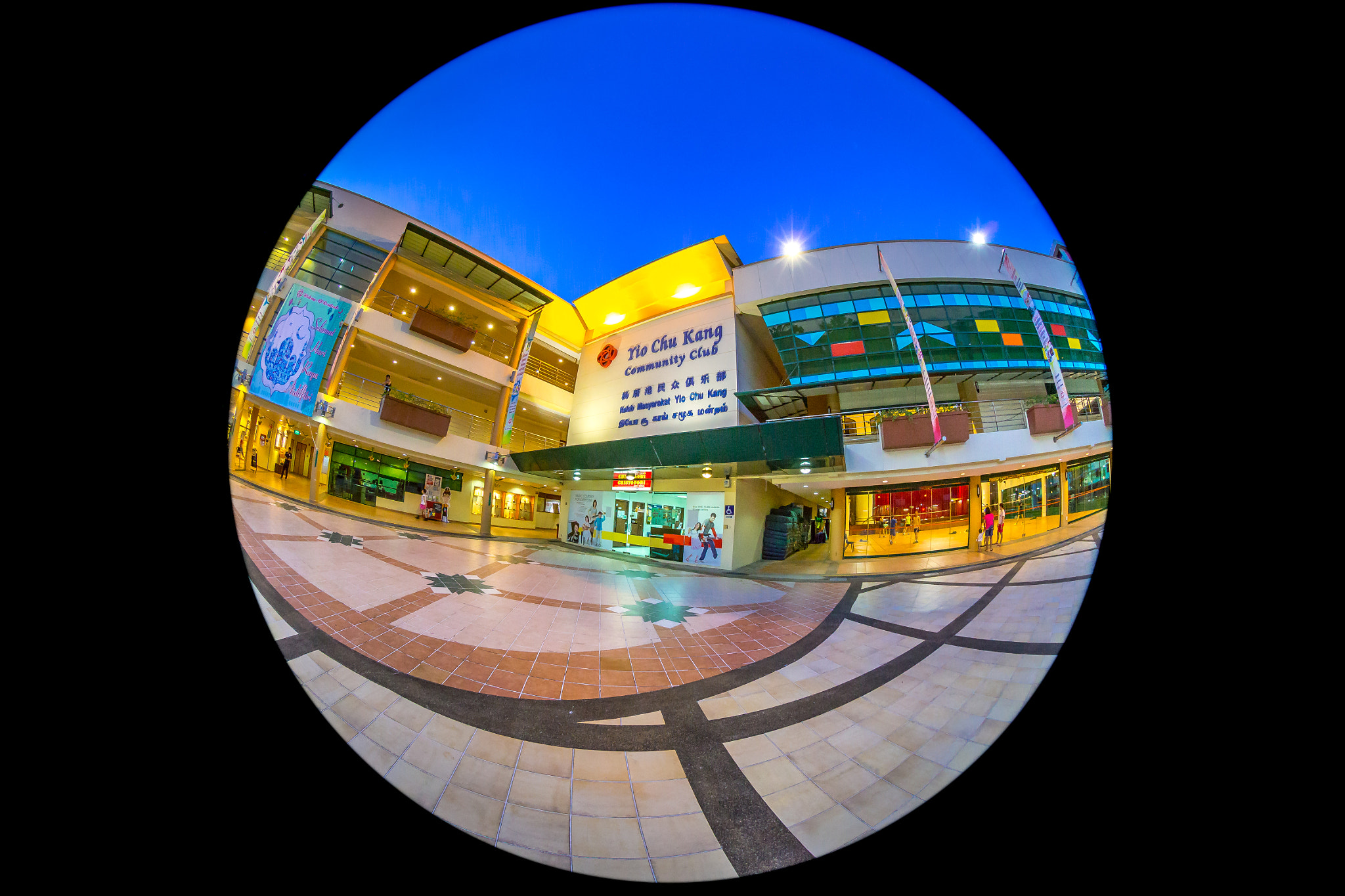 Canon EF 8-15mm F4L Fisheye USM sample photo. Yio chu kang cc (blue hours) photography