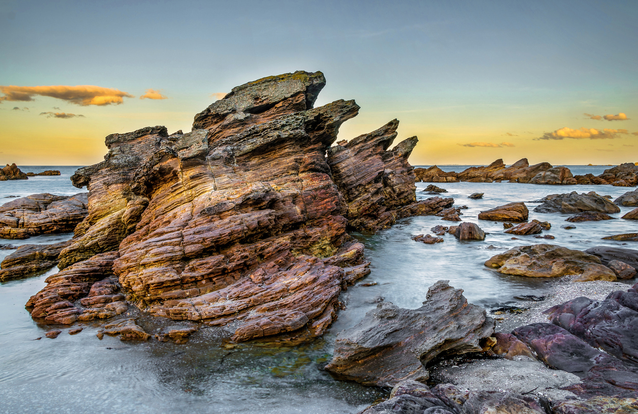 Rocks And Sea