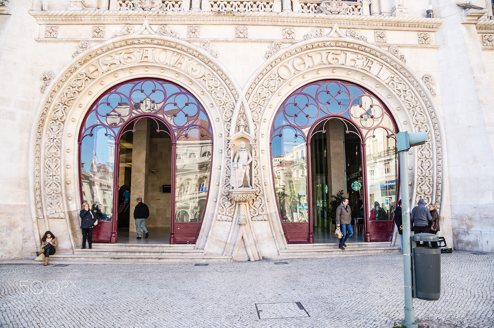 Sony SLT-A57 + Sony DT 16-105mm F3.5-5.6 sample photo. Lisboa, portugal - november 28: rossio lisbon central station, main entrance on november 28, 2013... photography