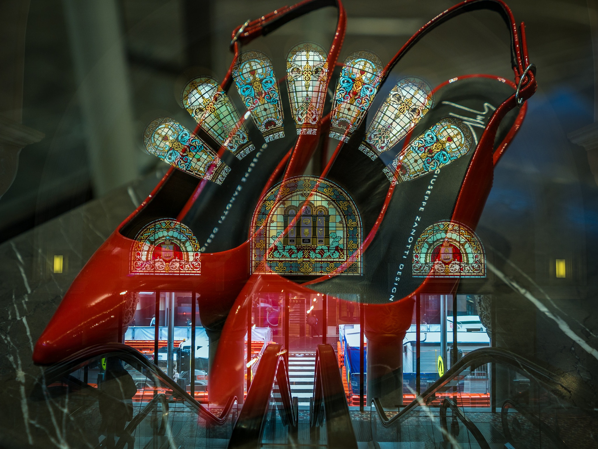 Panasonic Lumix DMC-G7 sample photo. Shoes and shopping qvb sydney australia photography