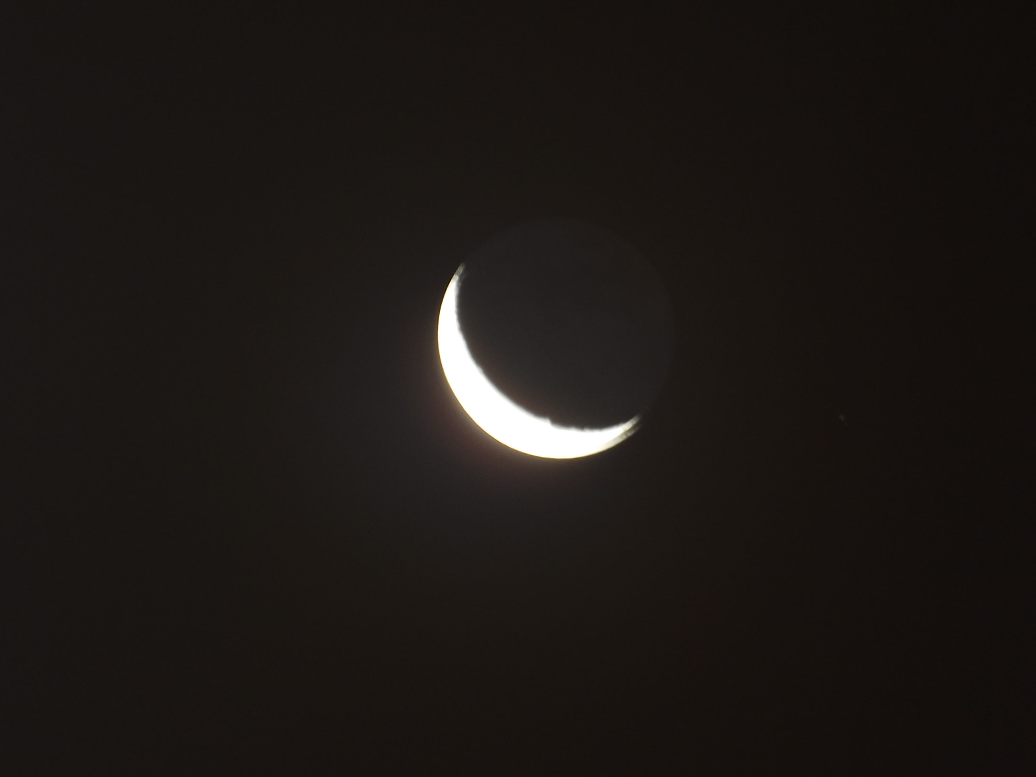 Fujifilm FinePix S3400 sample photo. Crescent moon photography
