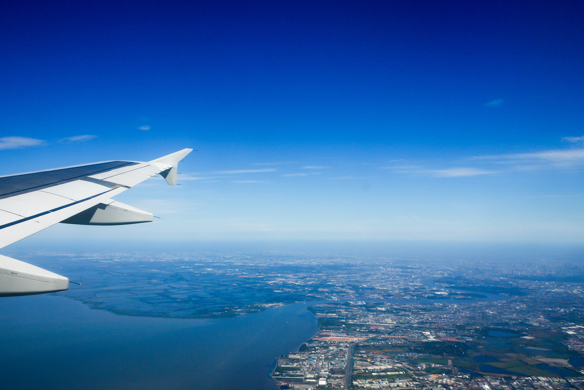 Pentax smc DA 16-45mm F4 ED AL sample photo. Flying above bangkok city and thai gulf photography