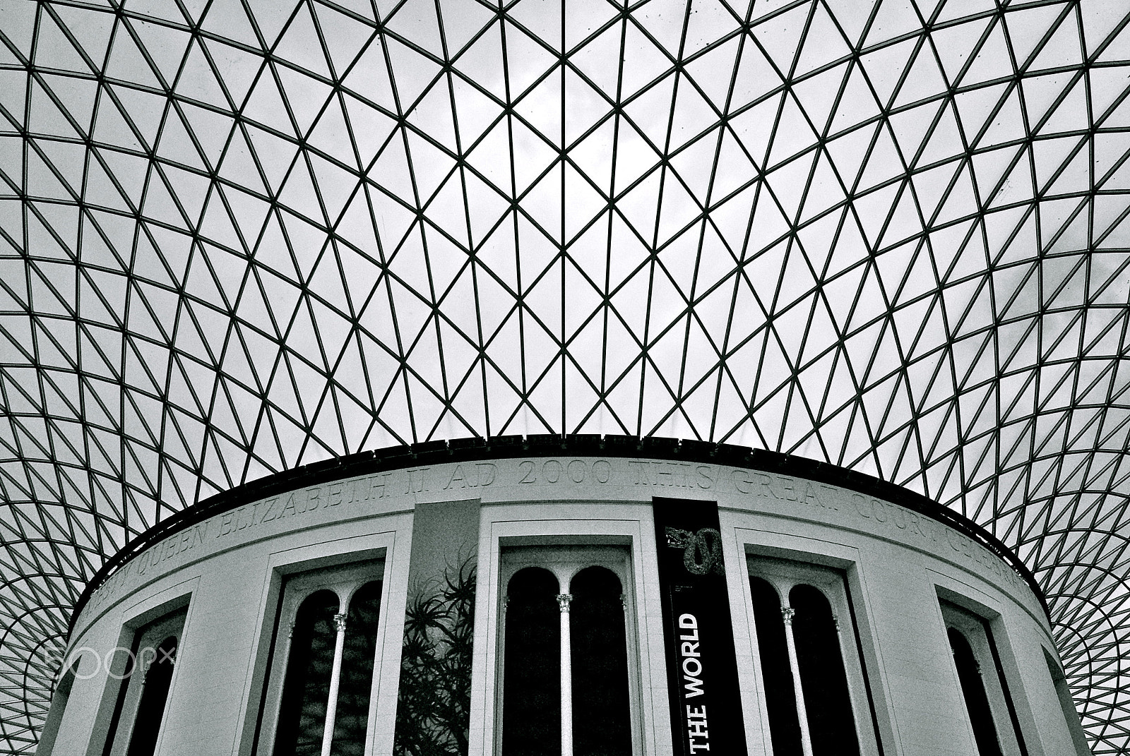 Pentax K10D sample photo. The british museum dome photography