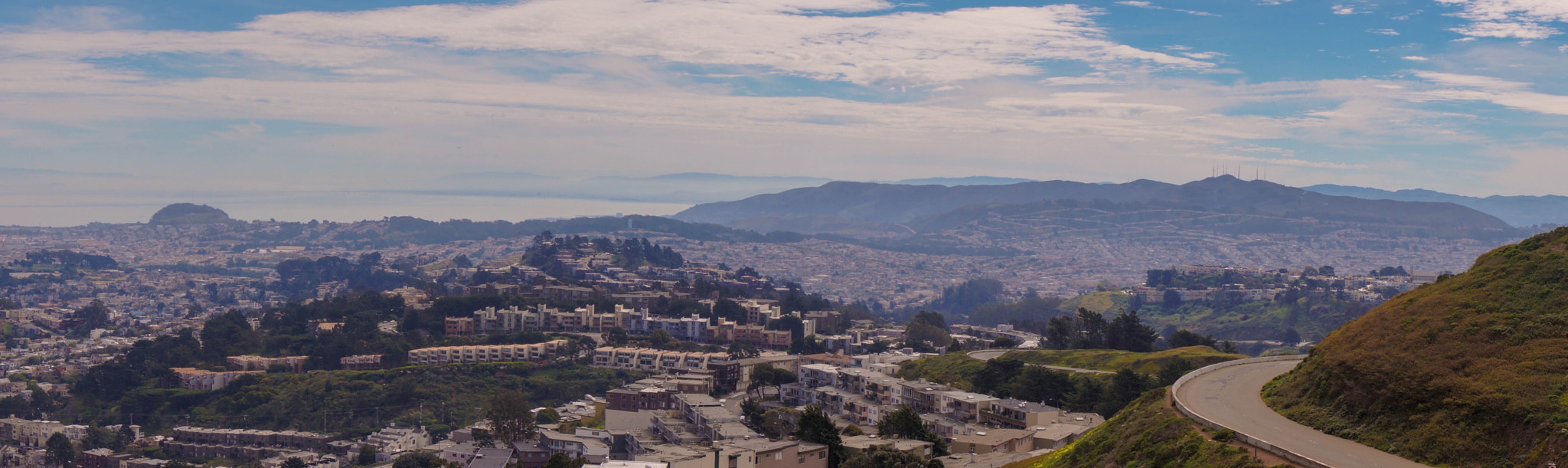 Sony Alpha a3000 + Tamron 18-200mm F3.5-6.3 Di III VC sample photo. Twin peaks pano, sf photography