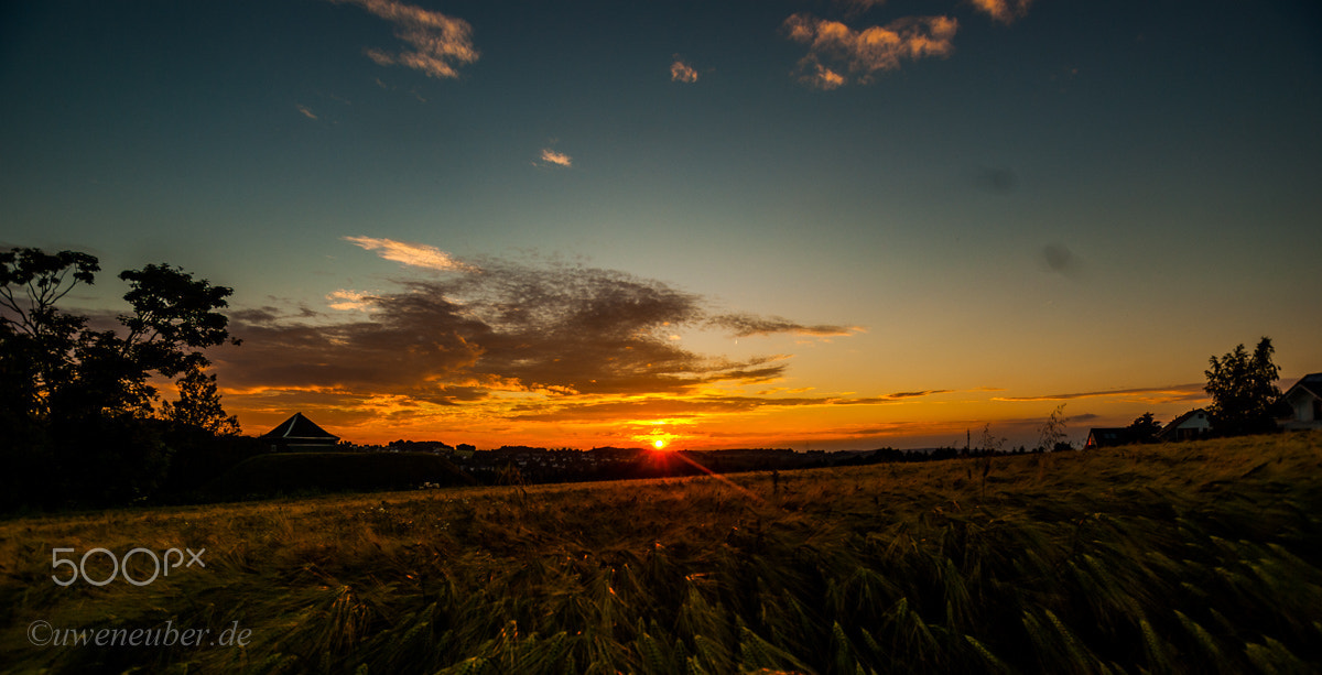 Pentax K10D + Sigma 10-20mm F3.5 EX DC HSM sample photo. Sonnenuntergang im erzgebirge photography