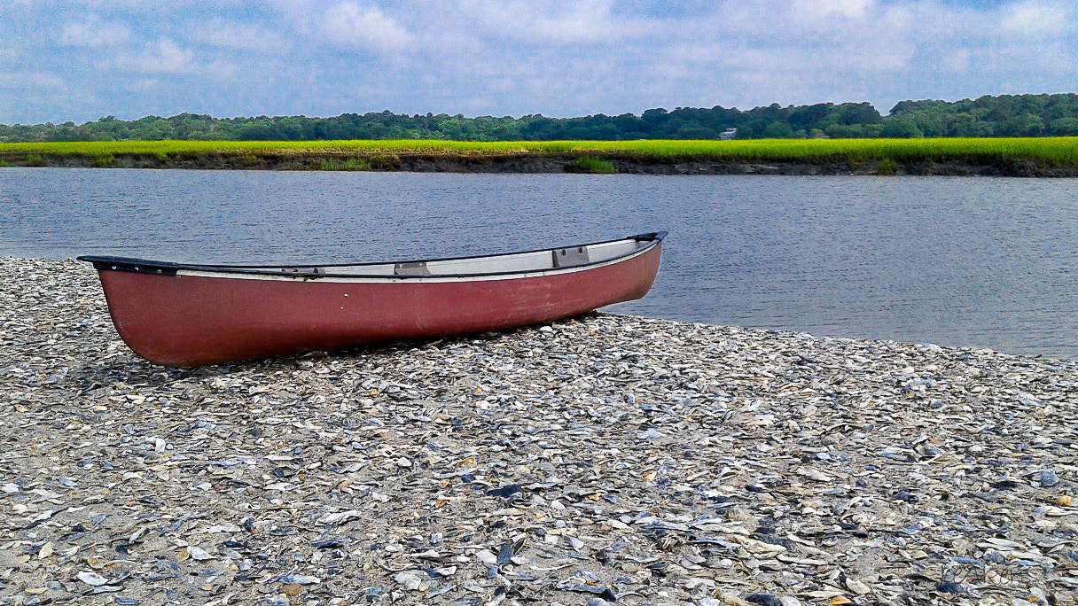 Samsung Galaxy Avant sample photo. Shell island canoe photography