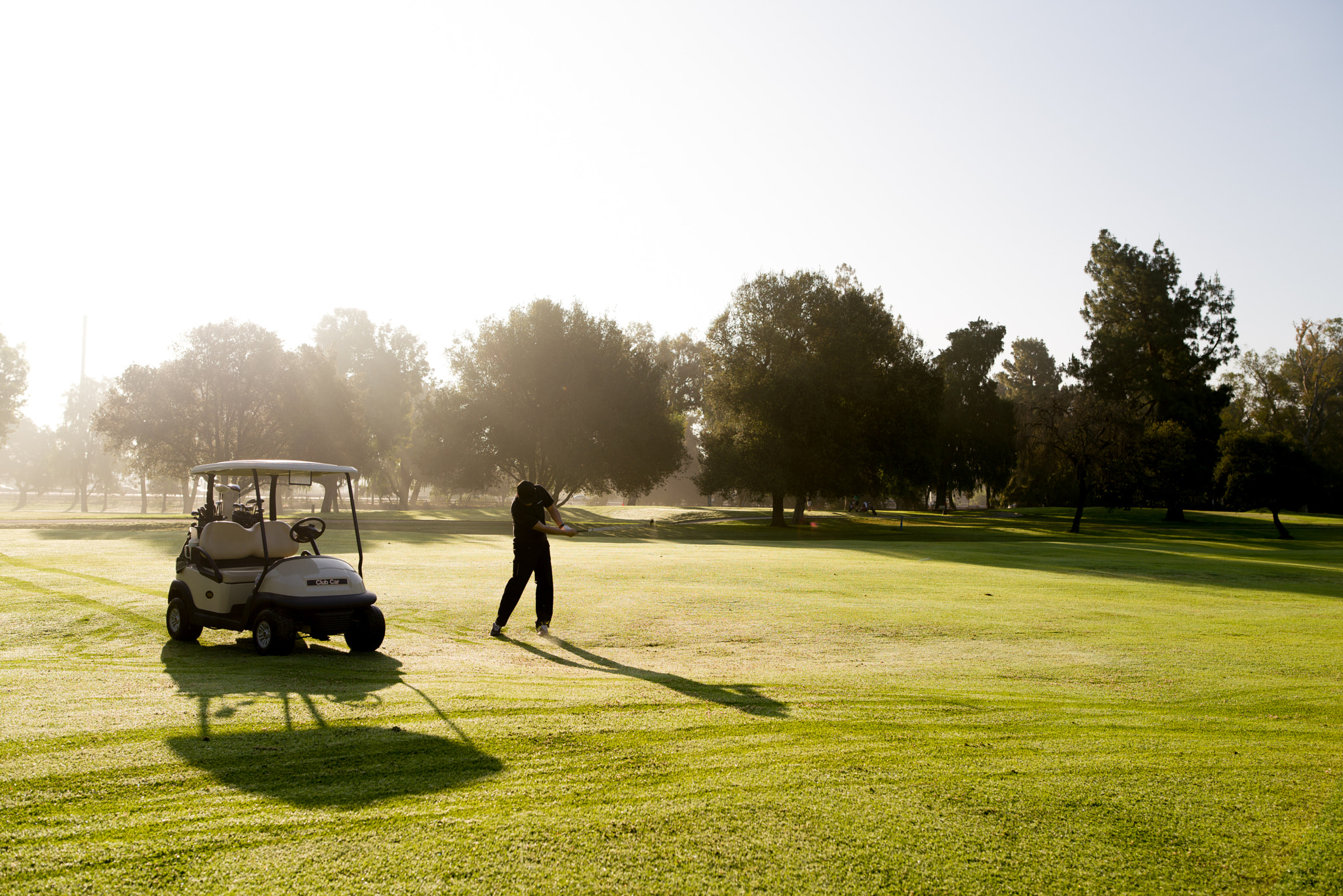 ZEISS Otus 28mm F1.4 sample photo. Golf swing photography