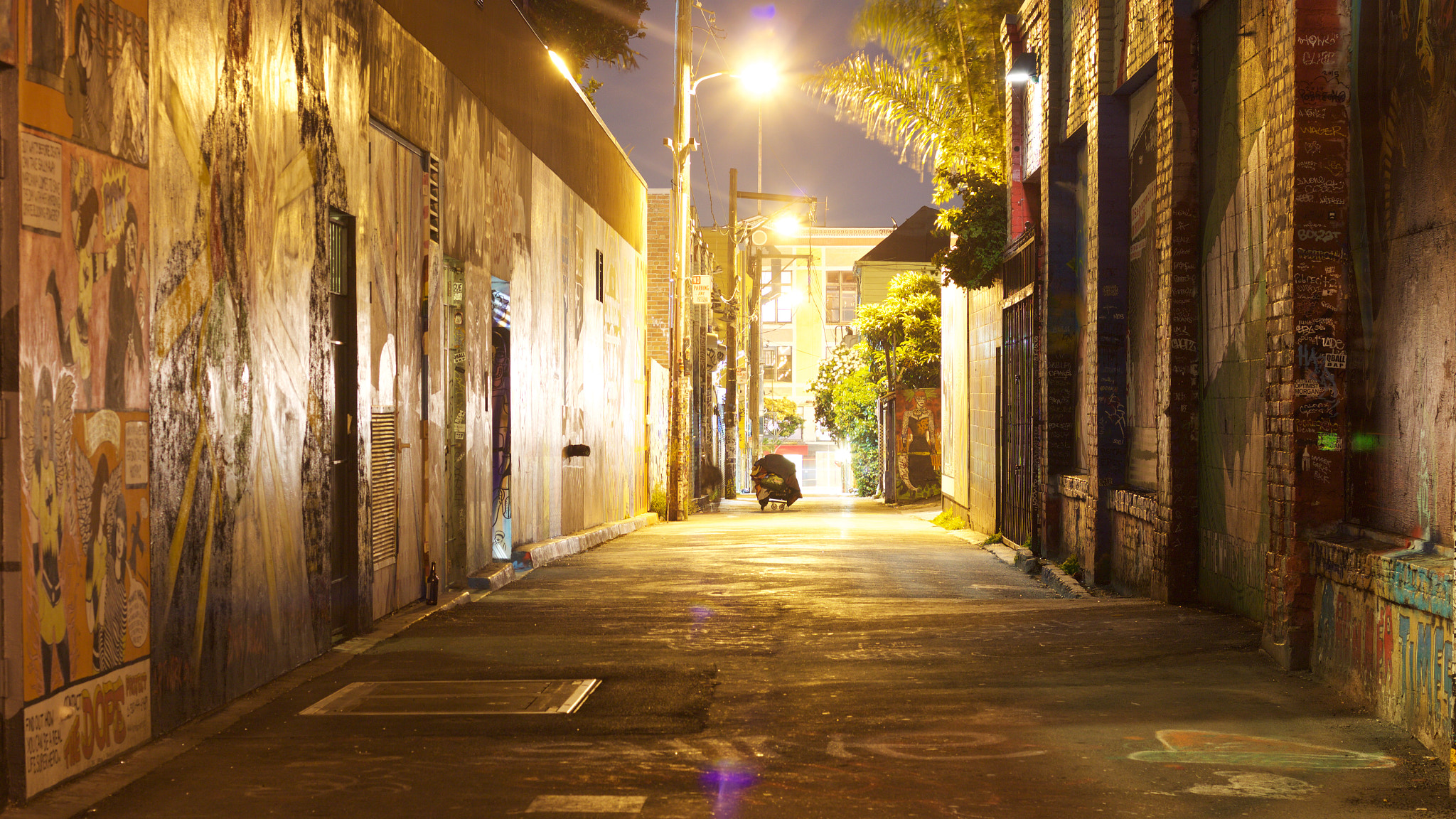 Canon EOS M + Canon EF 50mm F1.8 II sample photo. San francisco's clarion alley by night photography