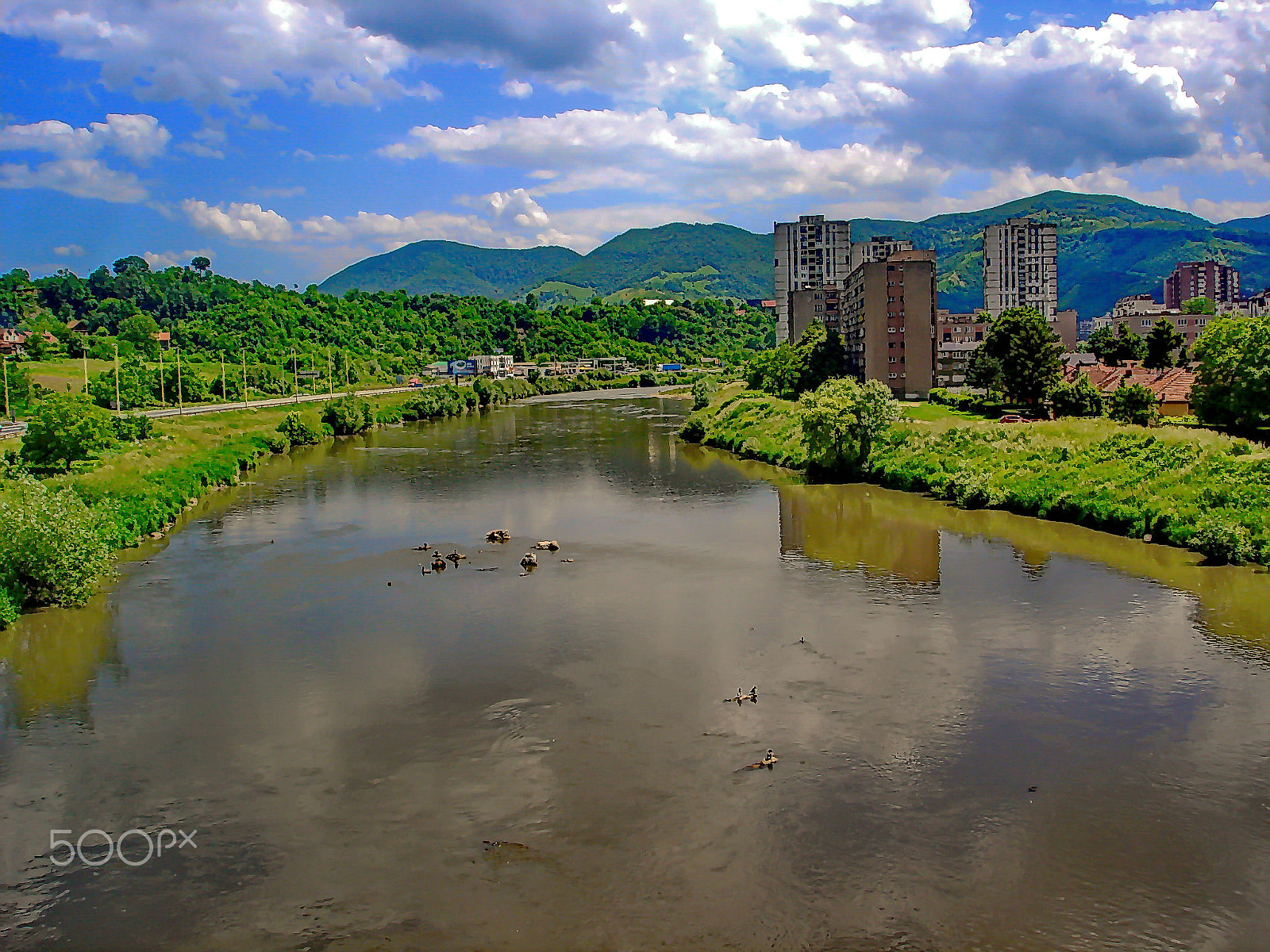 Sony DSC-W1 sample photo. River bosnia - zenica photography