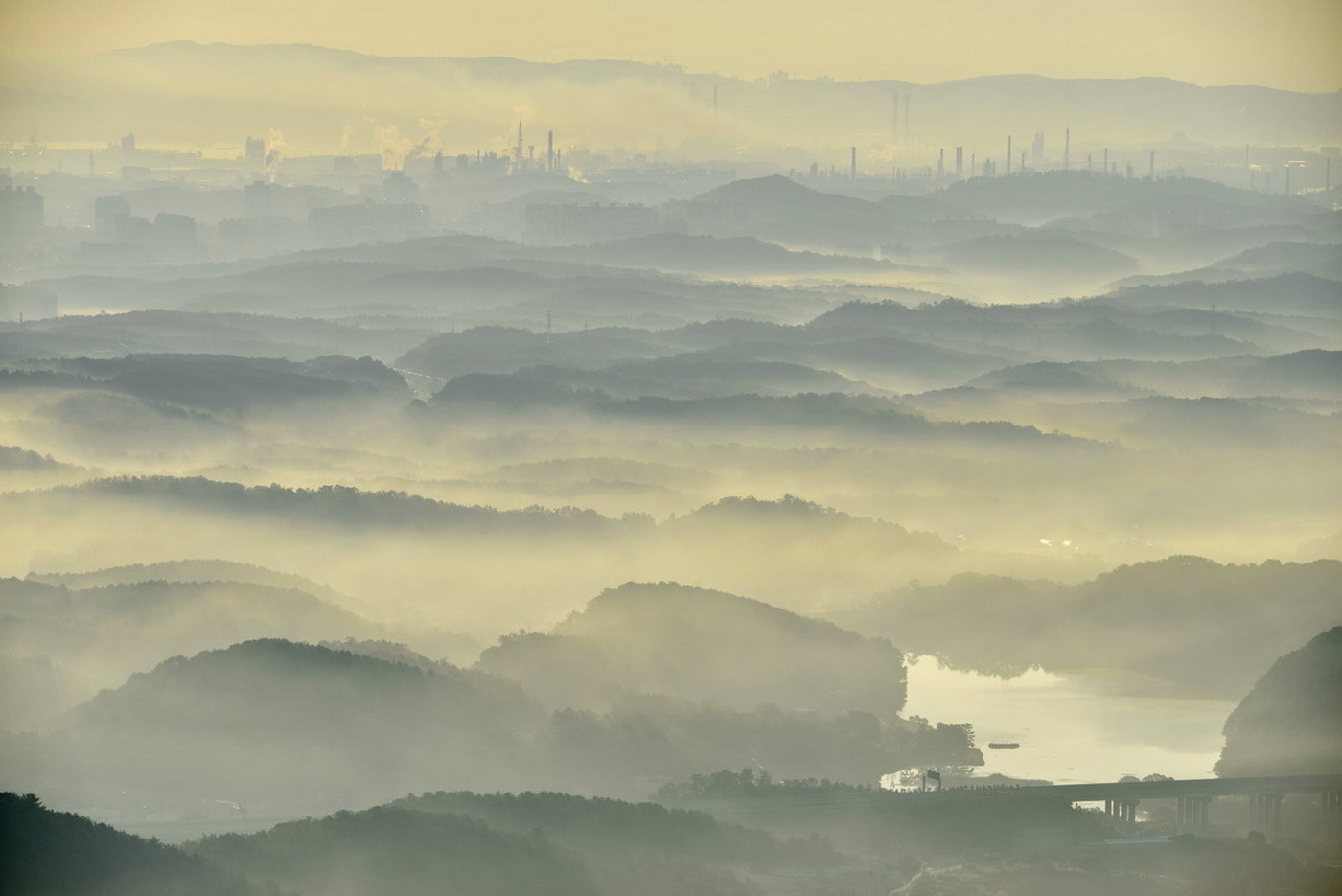 Sigma 150-500mm F5-6.3 DG OS HSM sample photo. The morning industrial complex photography