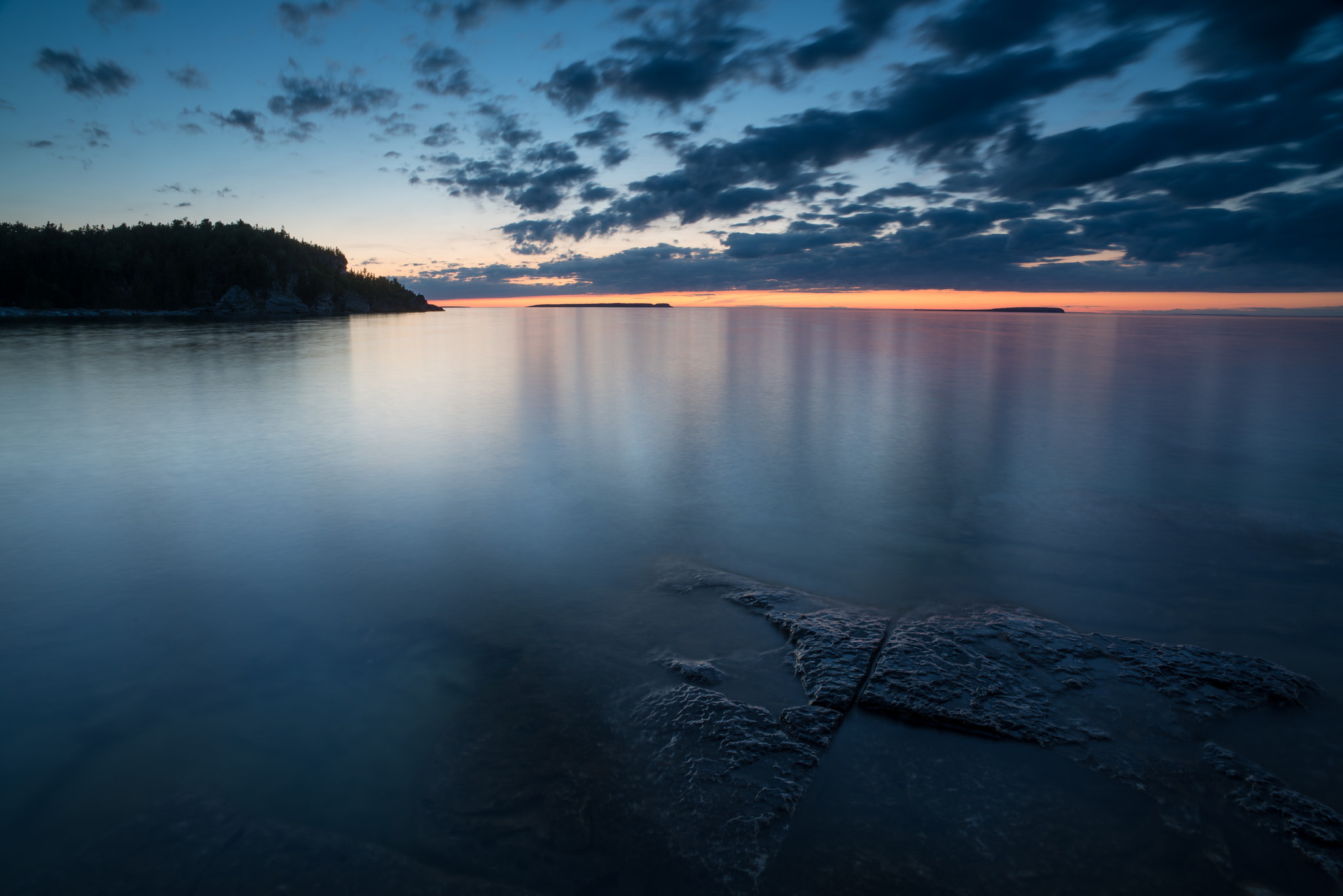 Sony a7R II + Sony 20mm F2.8 sample photo. Georgian bay sunset photography