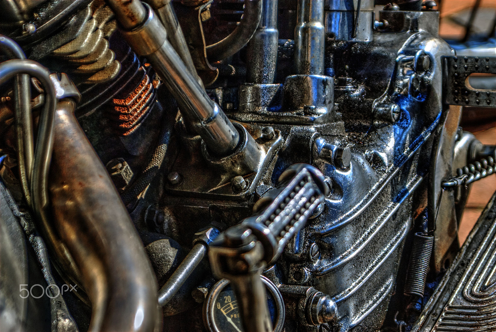 Nikon D200 sample photo. Harley-davidson of engine photography