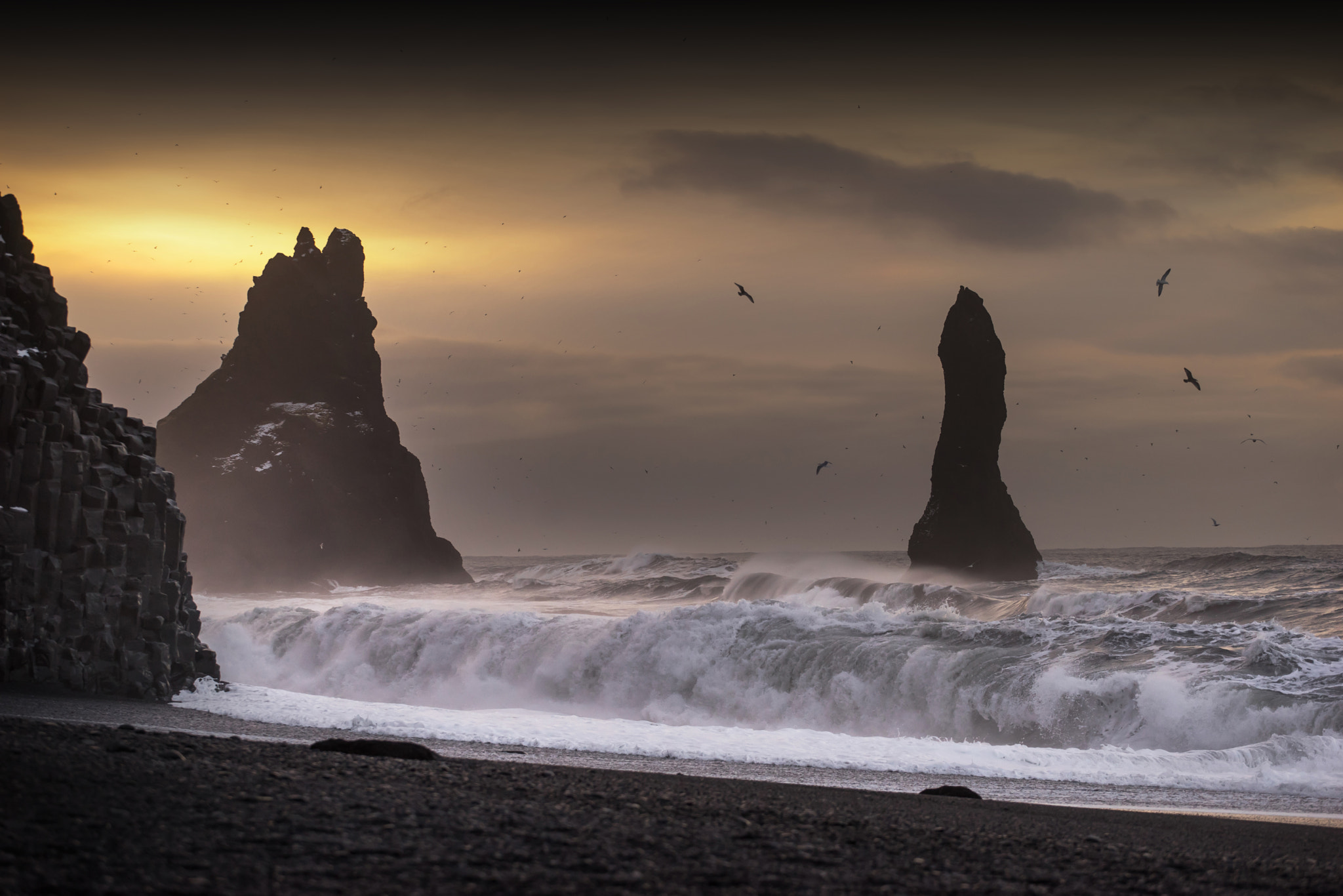 Sony a7 + Canon EF 70-200mm F4L USM sample photo. Reynisfjara beach, iceland photography