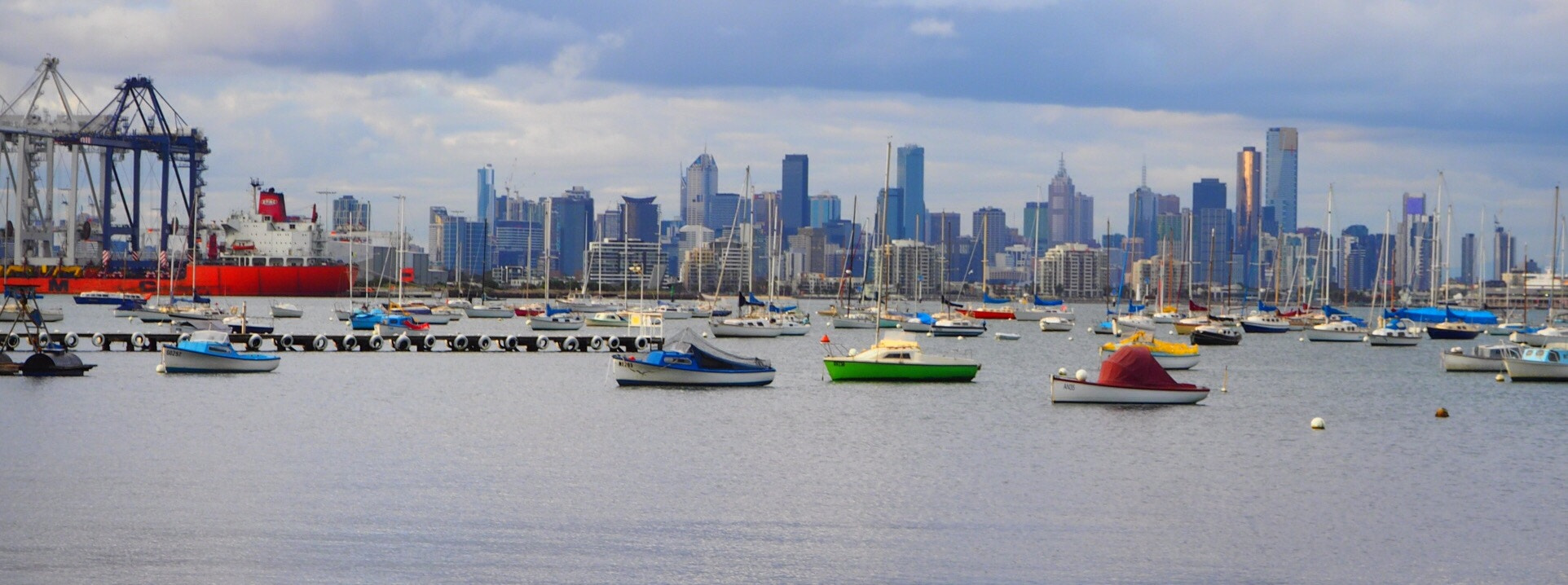 Olympus M.Zuiko Digital ED 14-42mm F3.5-5.6 EZ sample photo. Melbourne city from williamstown photography