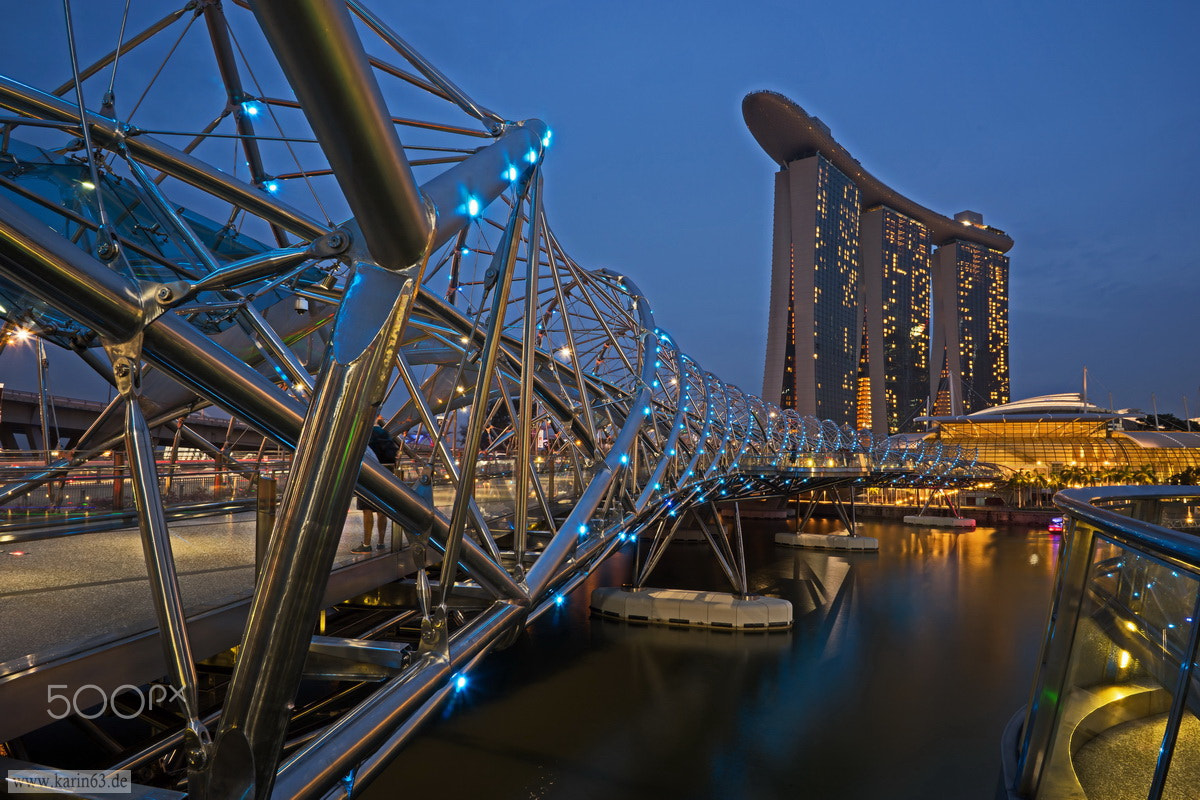 Sony a7 + FE 21mm F2.8 sample photo. Helix-brücke singapur photography