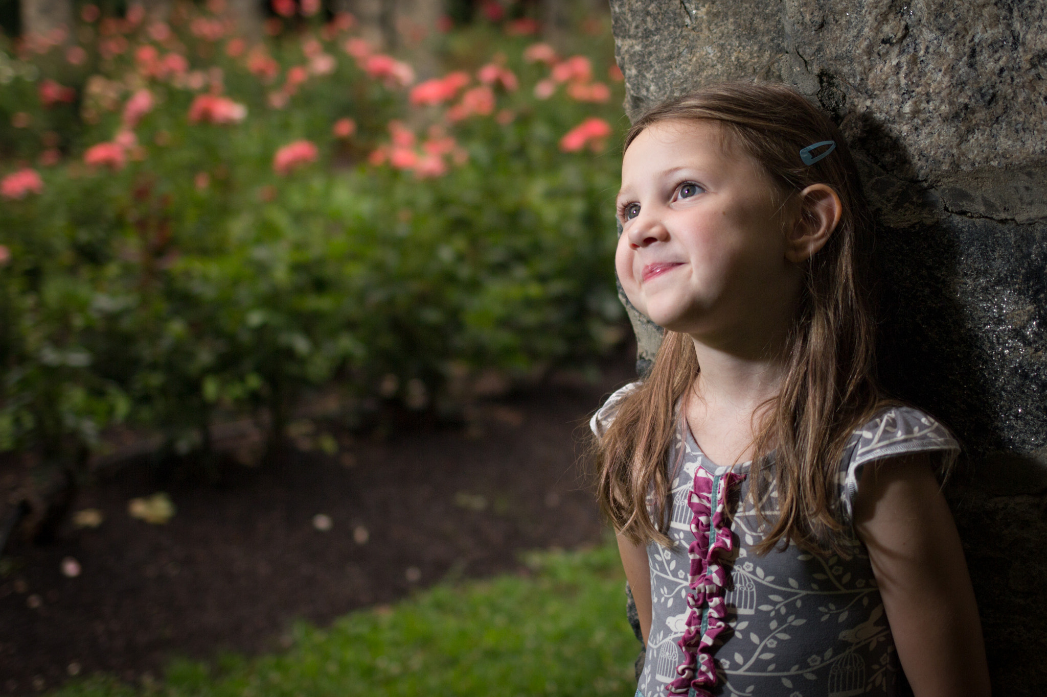 Canon EOS 60D + Canon EF 35mm F2 IS USM sample photo. Bella in the garden photography