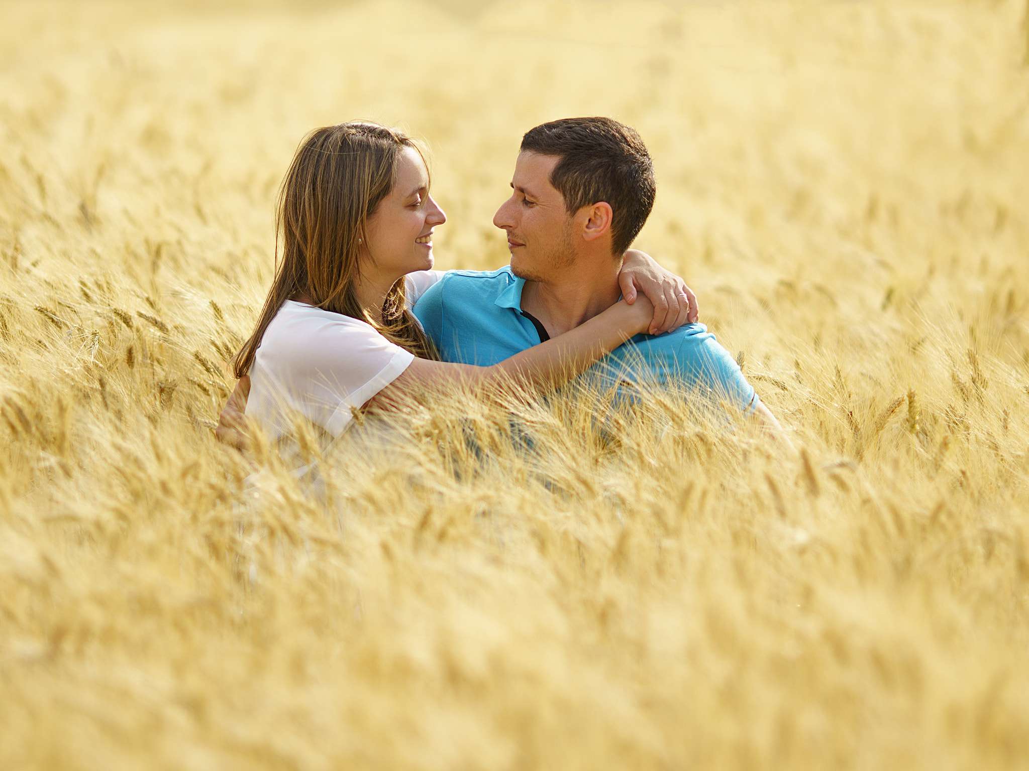Sony a7R II + Canon EF 135mm F2L USM sample photo. Wheat field lovers photography