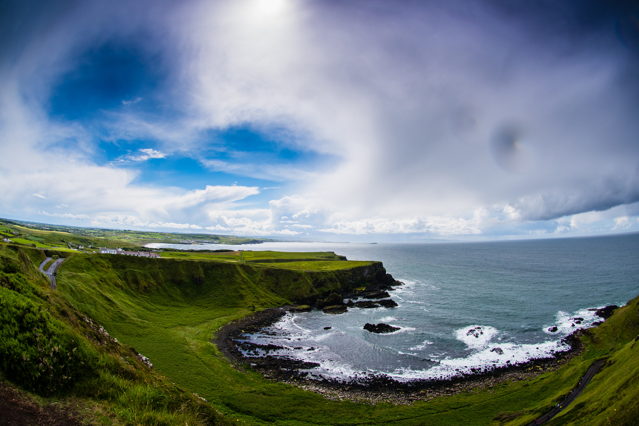 Nikon AF DX Fisheye-Nikkor 10.5mm F2.8G ED sample photo. Clouds over antrim photography