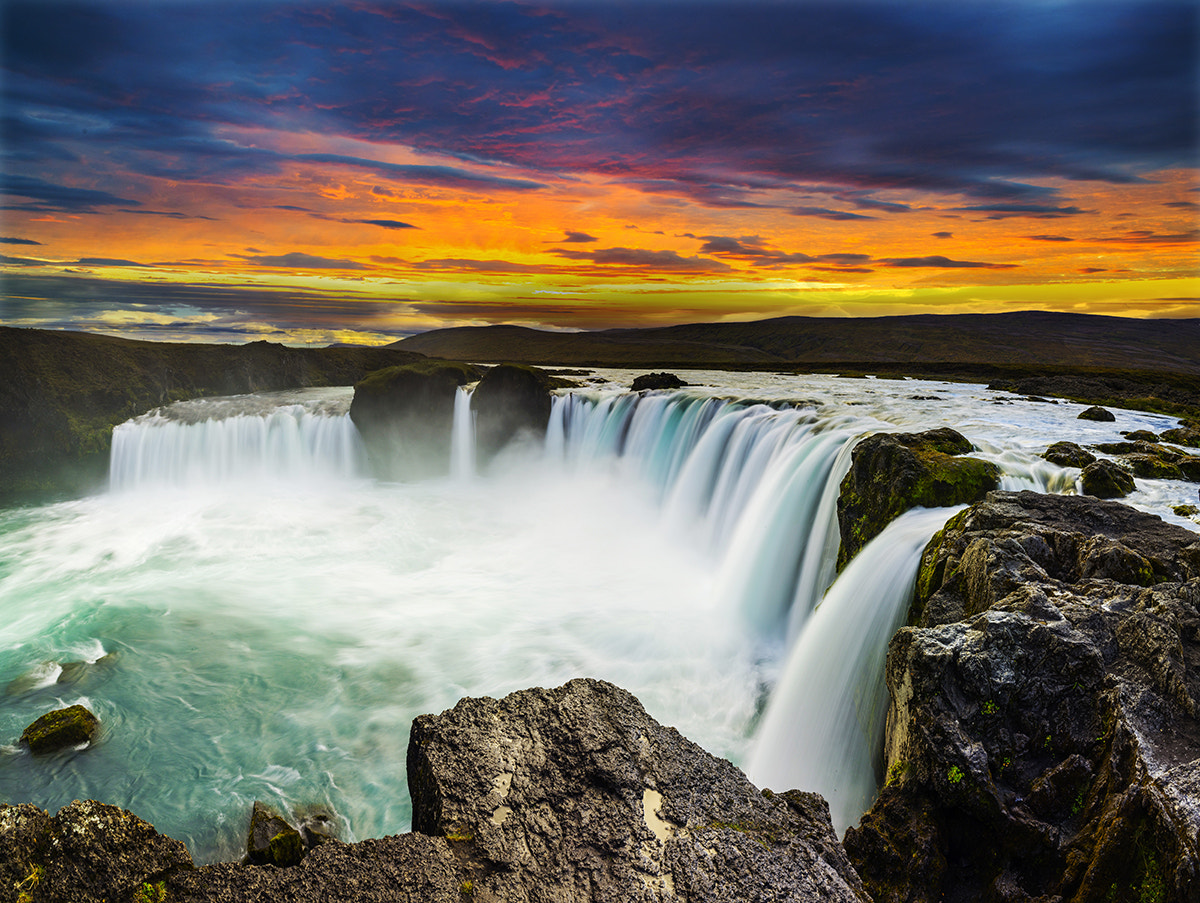 Phase One IQ260 sample photo. The greatest waterfalls, goda foss, iceland. photography