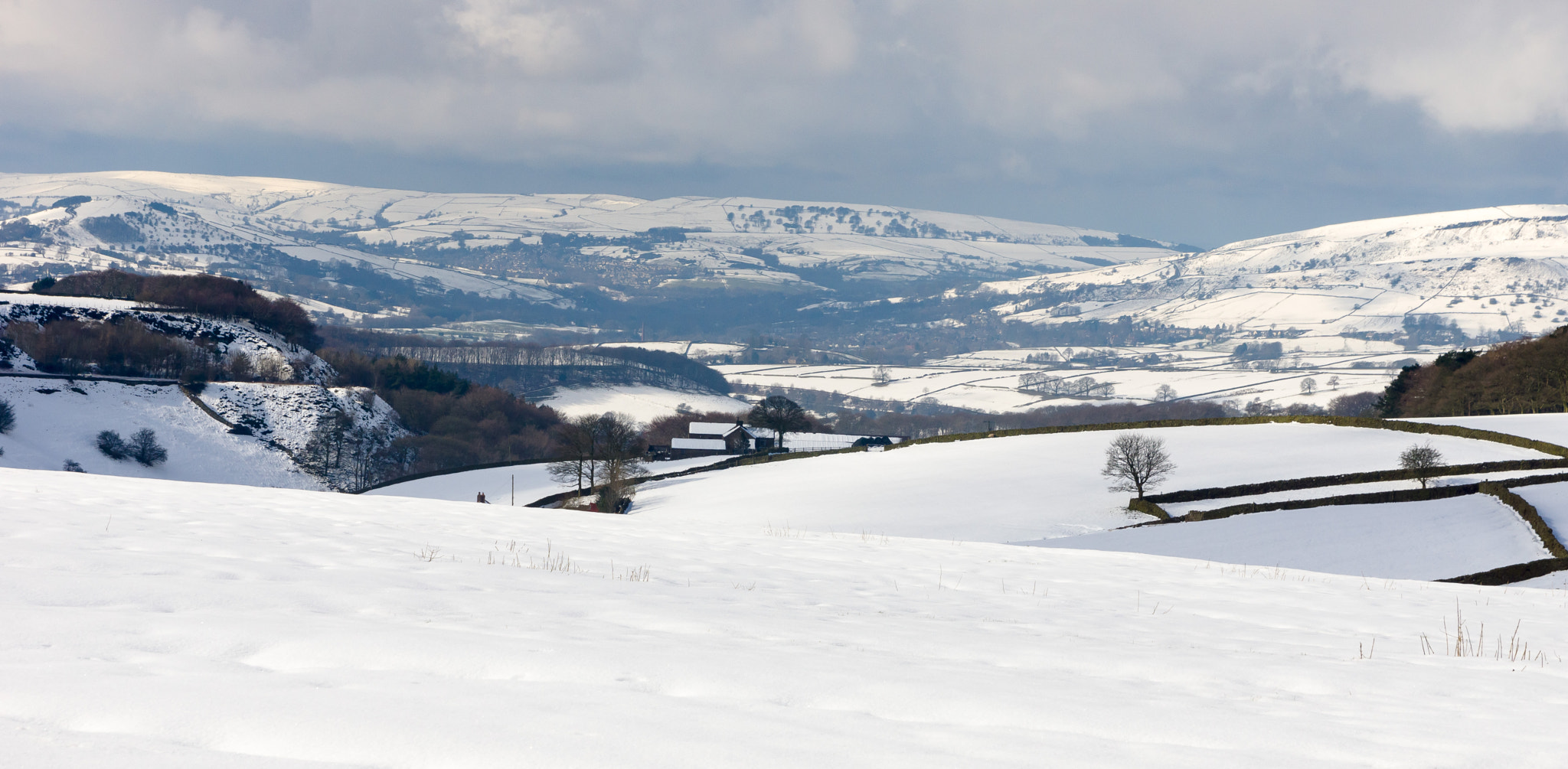 Sony SLT-A65 (SLT-A65V) + Tamron SP 24-70mm F2.8 Di VC USD sample photo. Peak district snow photography