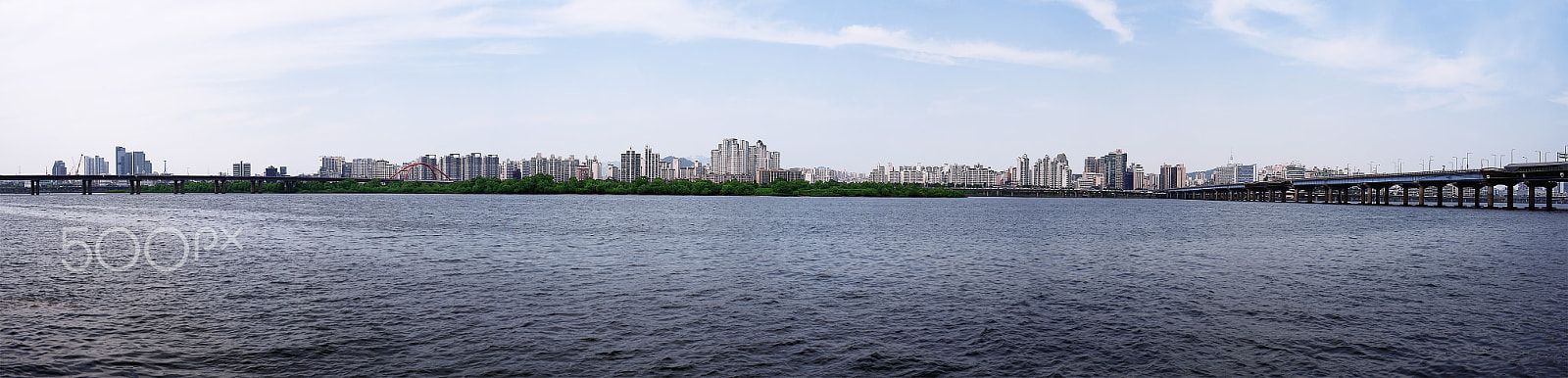 Nikon AF DX Fisheye-Nikkor 10.5mm F2.8G ED sample photo. Han-river. photography