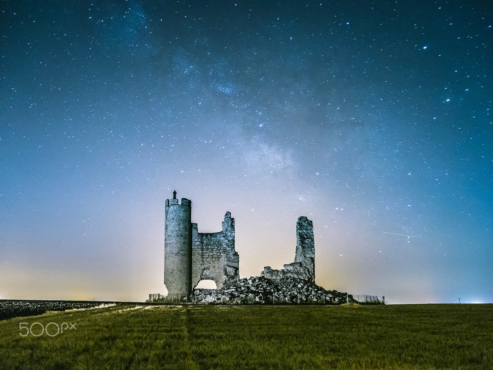 Panasonic Lumix DMC-GH3 sample photo. Spain toledo caudilla castle with milky way photography