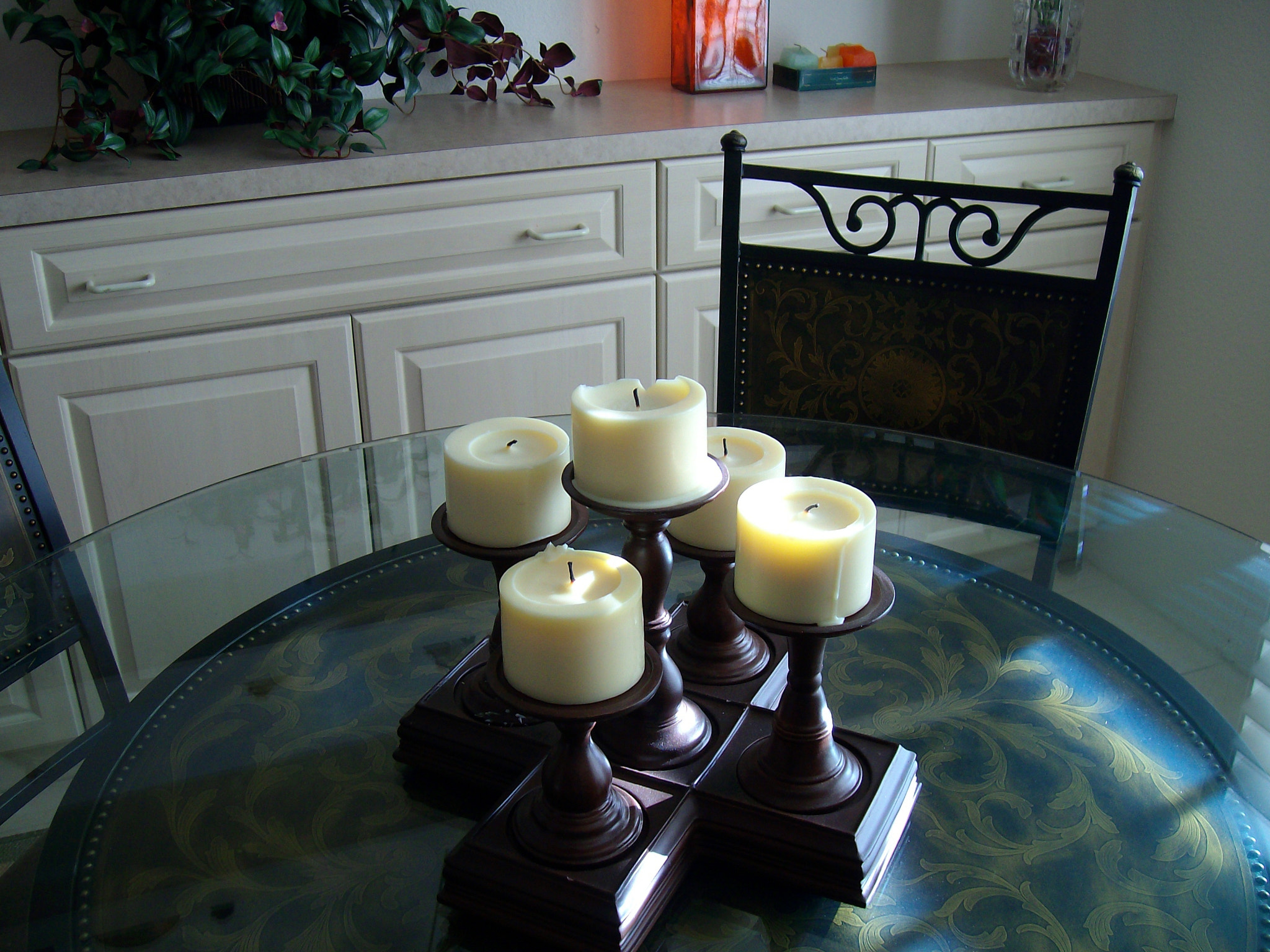 Vivitar ViviCam 7340 sample photo. Candles on table photography