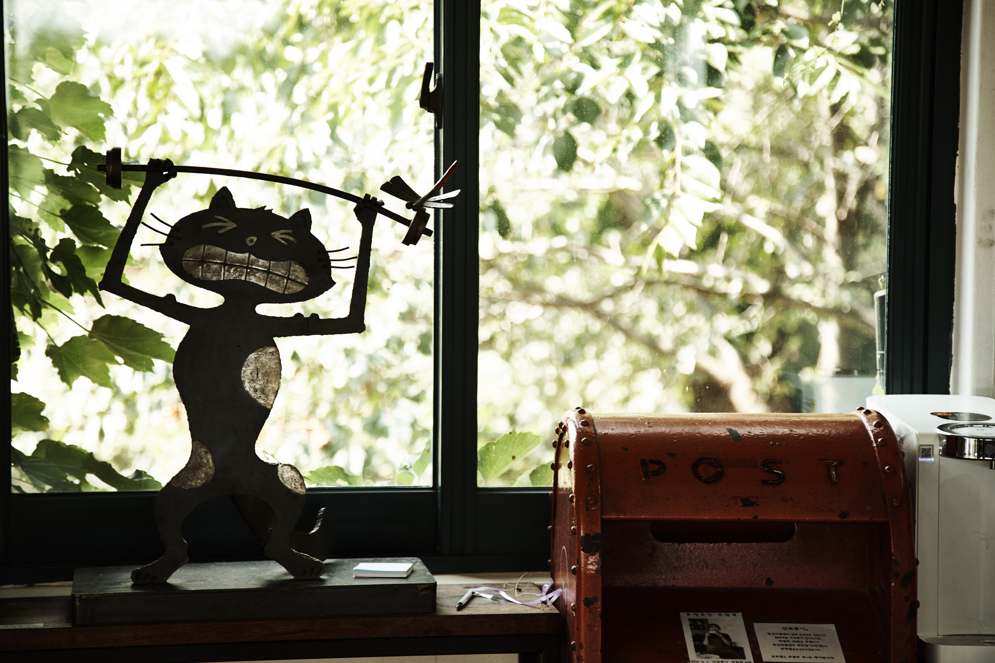 24-105mm F4 OSS sample photo. Cat work photography