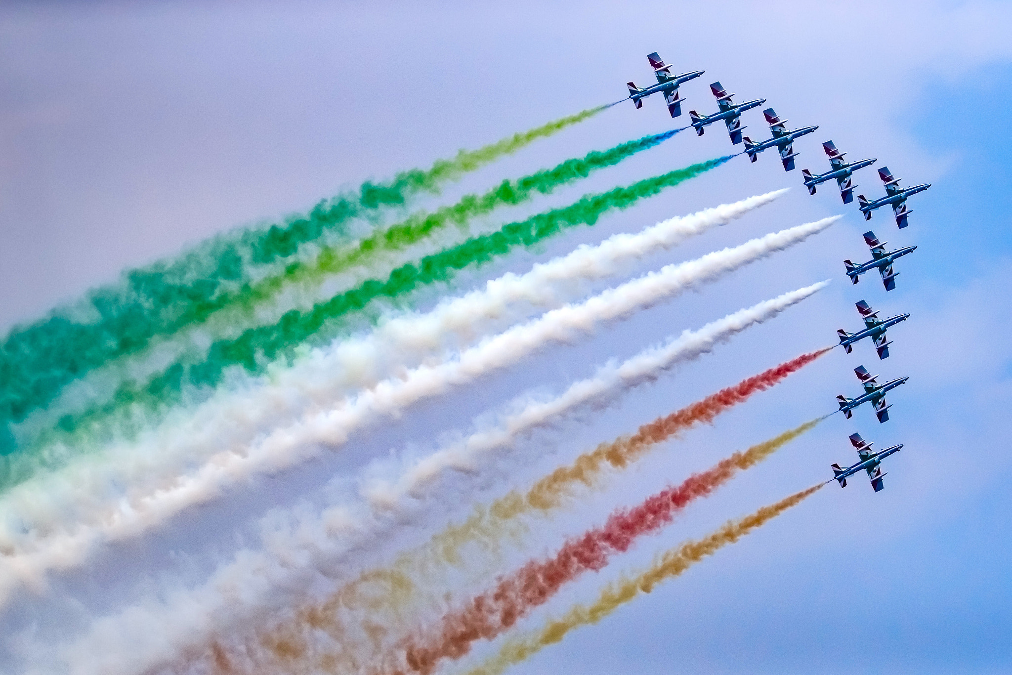 Canon EOS-1D X + Canon EF 70-200mm F2.8L IS II USM sample photo. Frecce tricolore photography