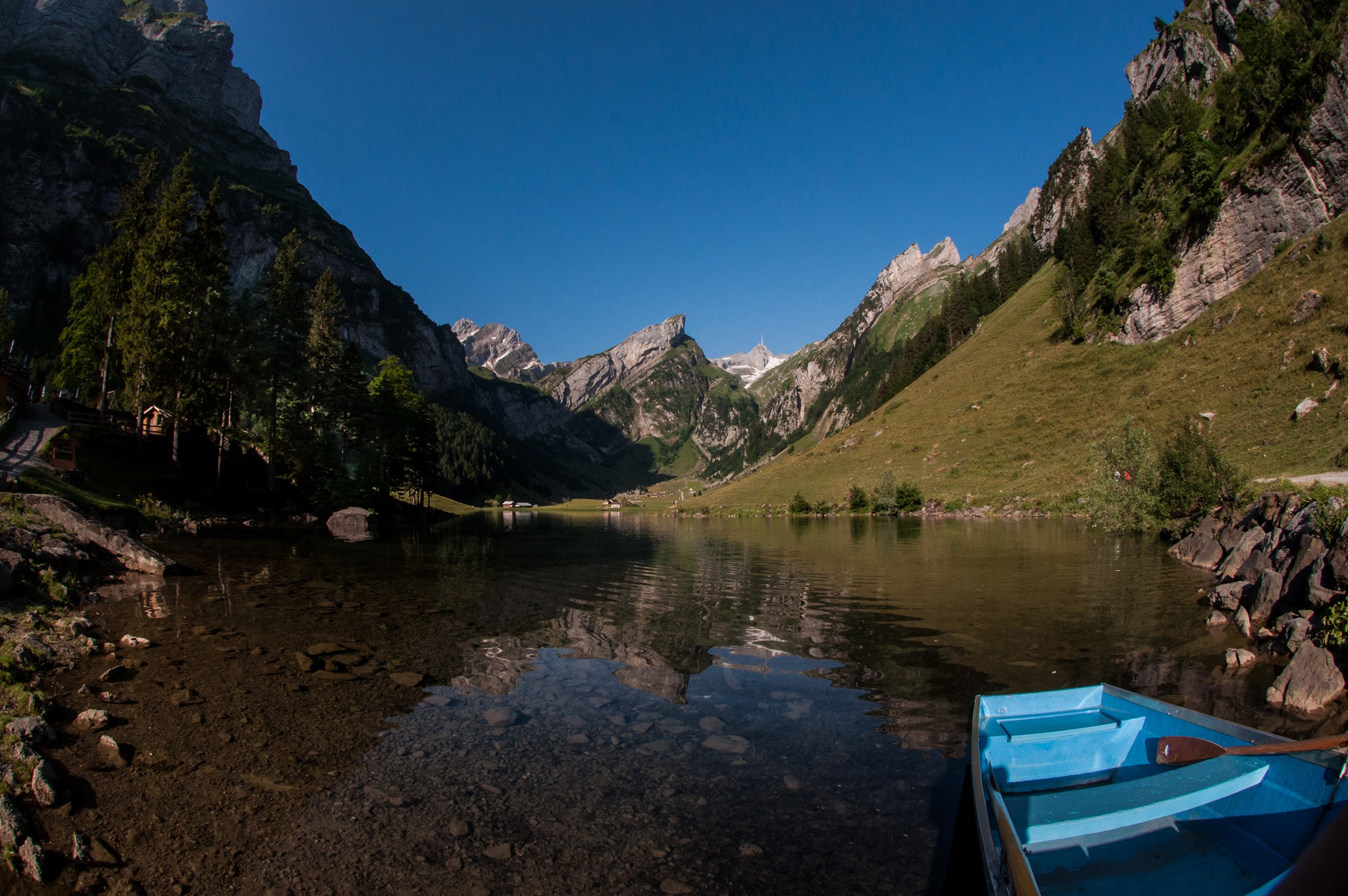 Nikon AF DX Fisheye-Nikkor 10.5mm F2.8G ED sample photo. Seealpsee, switzerland photography