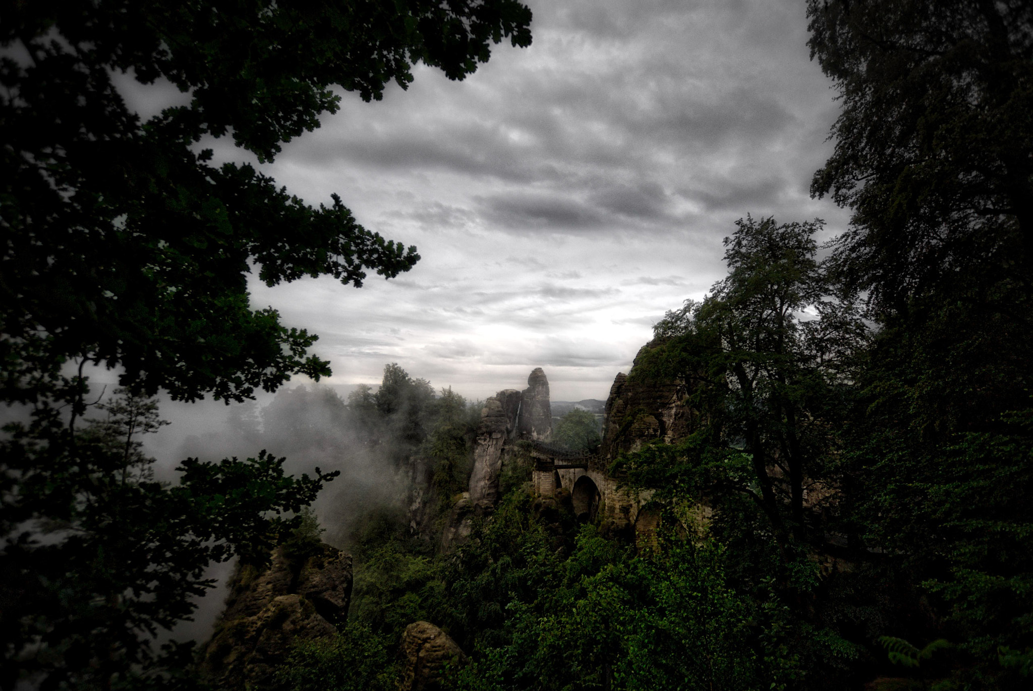 Nikon D200 + Sigma 10-20mm F3.5 EX DC HSM sample photo. Famous sandstones in saxony/germany called 'bastei' photography