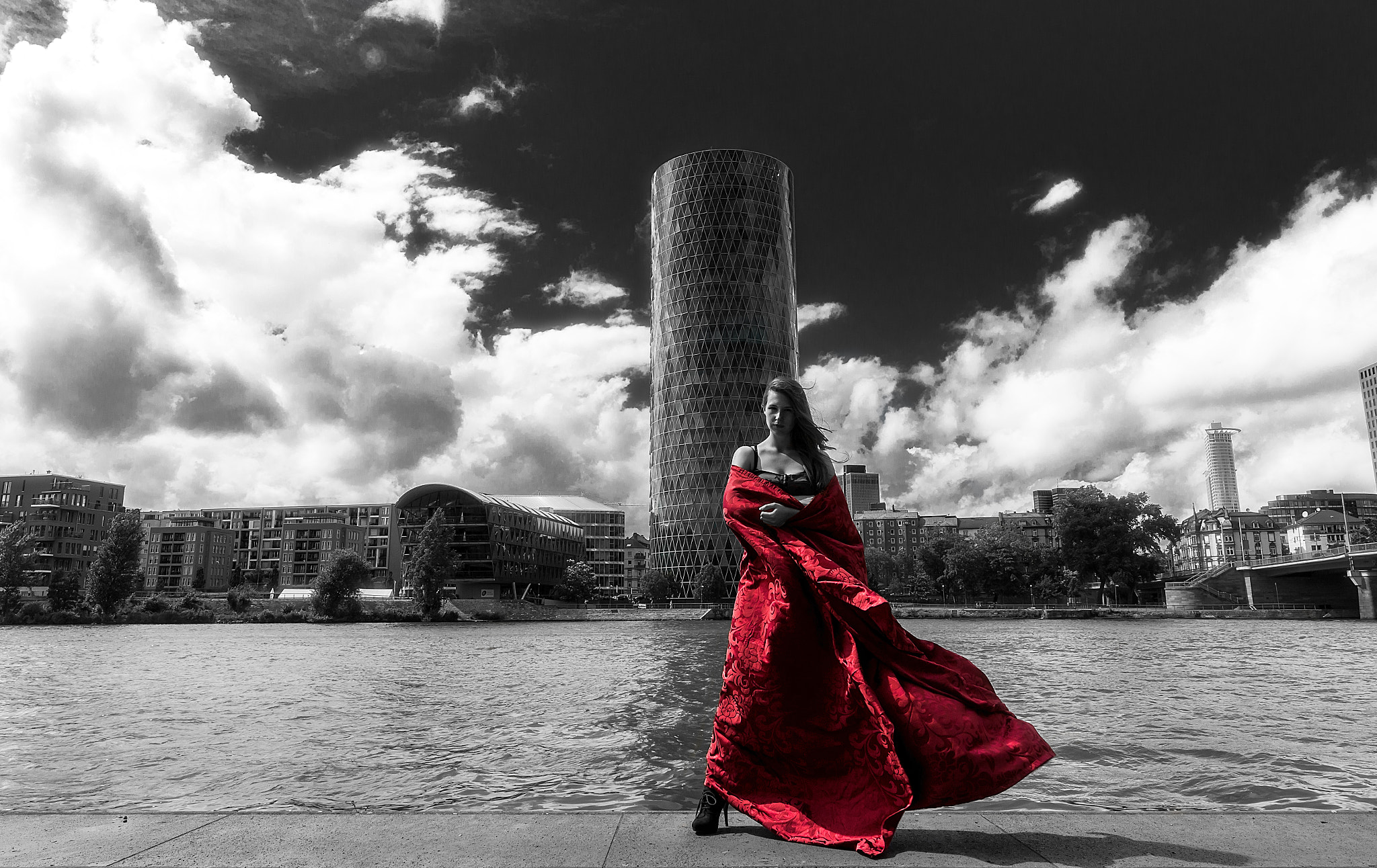 Canon EOS 70D + Canon EF 300mm f/2.8L sample photo. Red dress photography