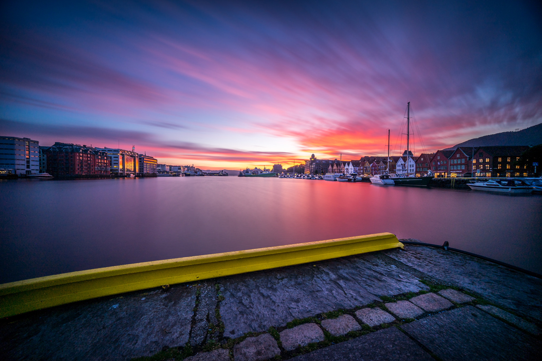 Sony a7 II + Sony E 10-18mm F4 OSS sample photo. Summer sunset in bergen, norway photography