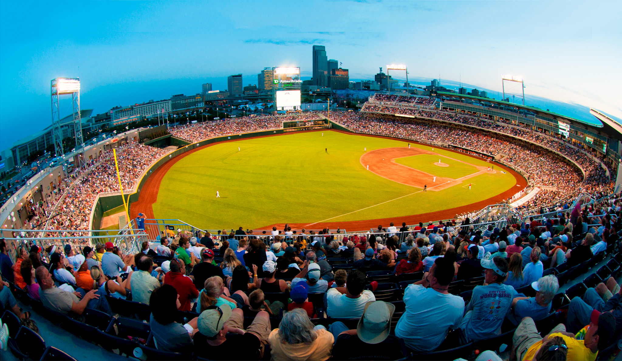 Nikon AF DX Fisheye-Nikkor 10.5mm F2.8G ED sample photo. College world series photography