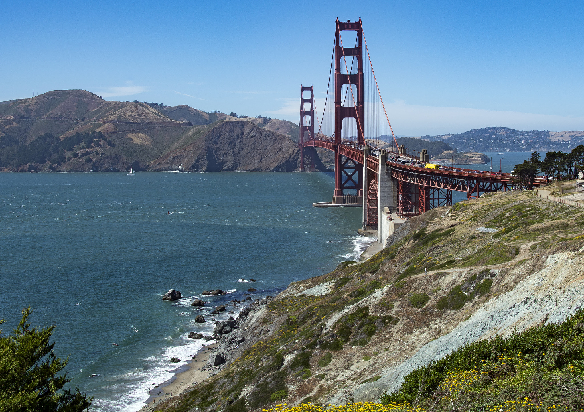 Nikon D7100 + Sigma 28-300mm F3.5-6.3 DG Macro sample photo. The golden gate bridge photography