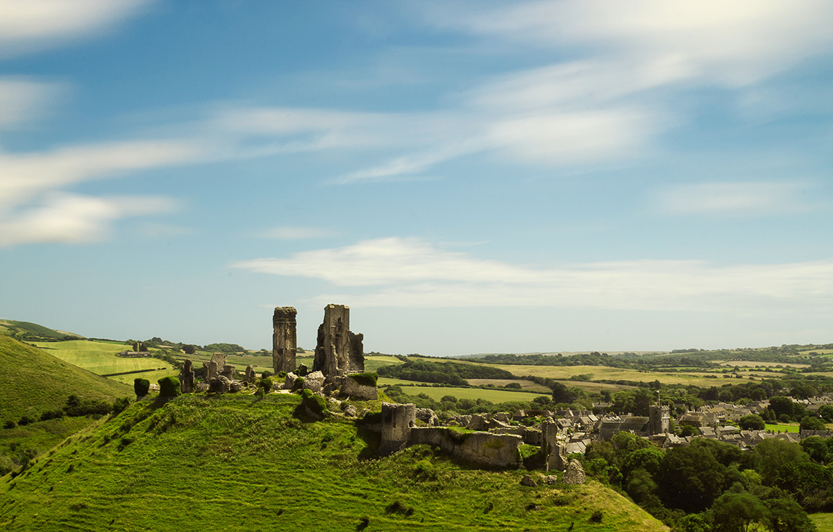 Pentax K-5 + Pentax smc DA 35mm F2.4 AL sample photo. Corfe castle photography