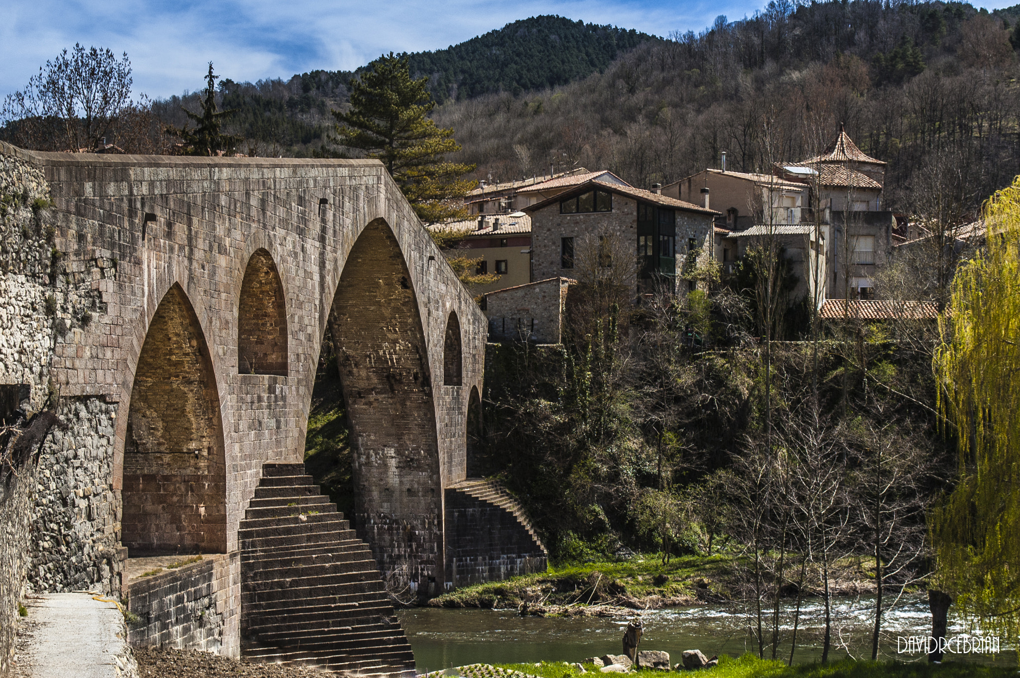 Nikon D70s sample photo. Old bridge, in sant joan de les abadesses. photography