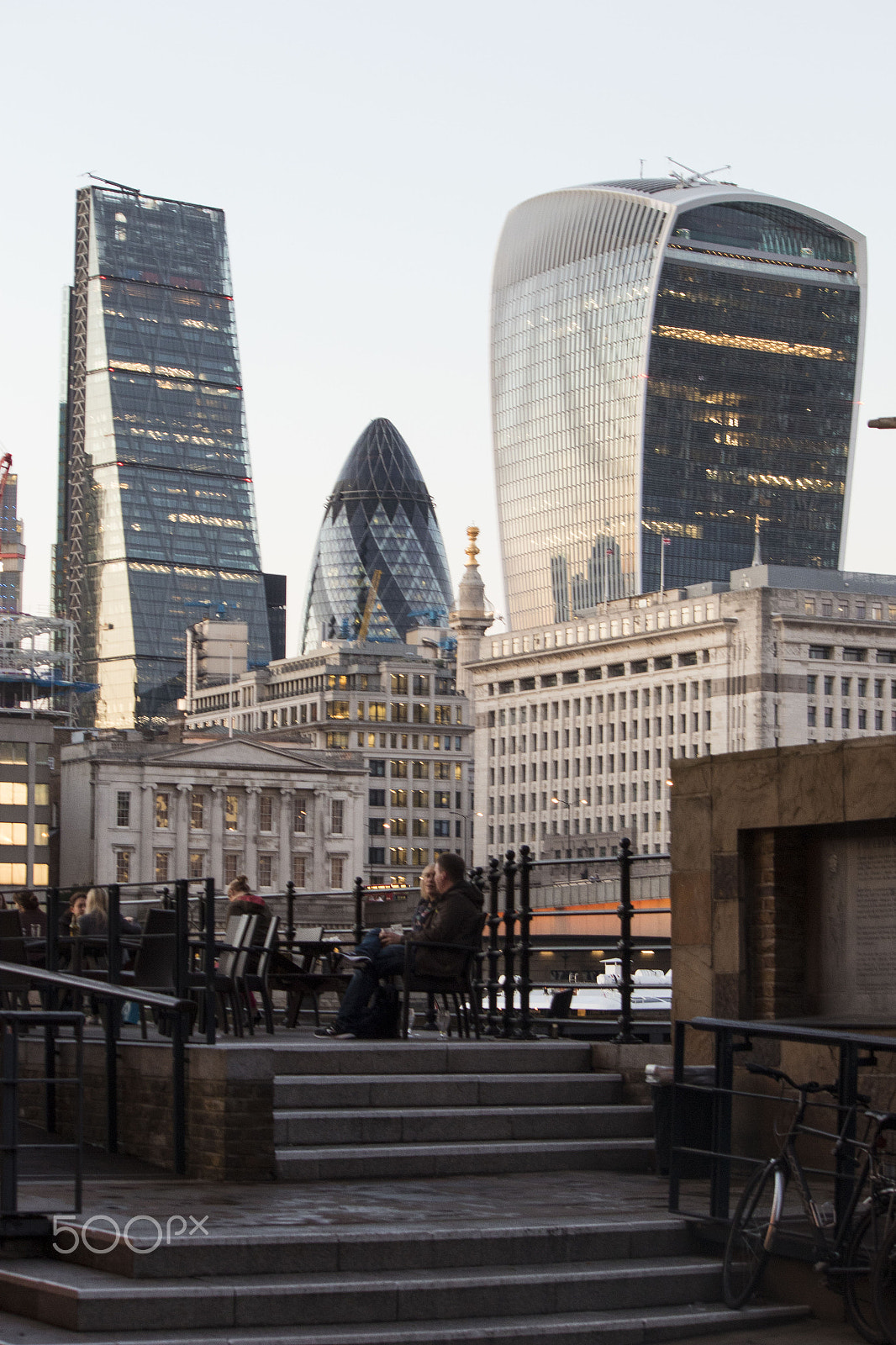 Canon EF-S 55-250mm F4-5.6 IS sample photo. City of london iconic skyscrapers photography