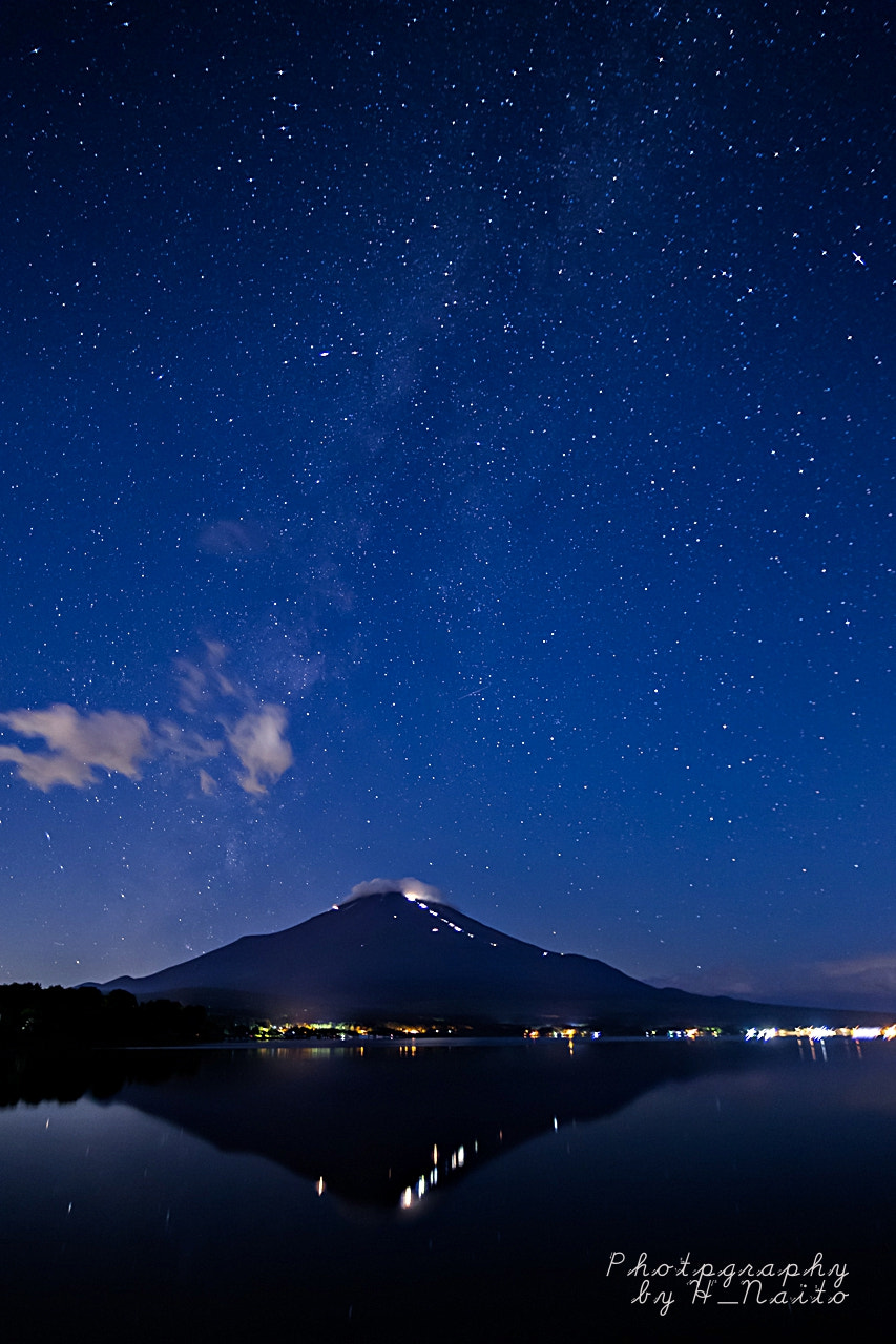 Canon EOS 6D + Sigma 20mm EX f/1.8 sample photo. Fuji and milkyway photography
