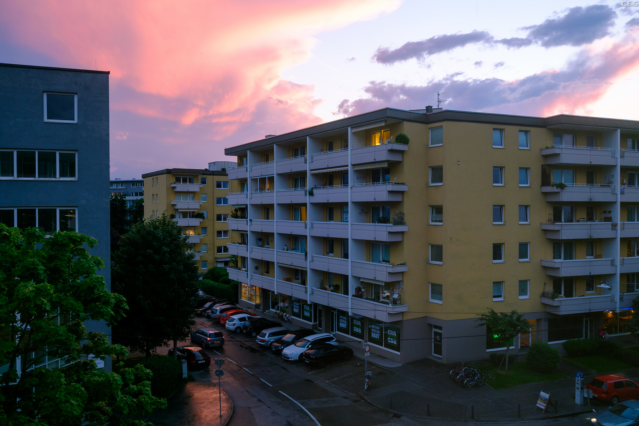 Fujifilm X-A2 + Fujifilm XF 18-55mm F2.8-4 R LM OIS sample photo. Sunset in salzburg photography