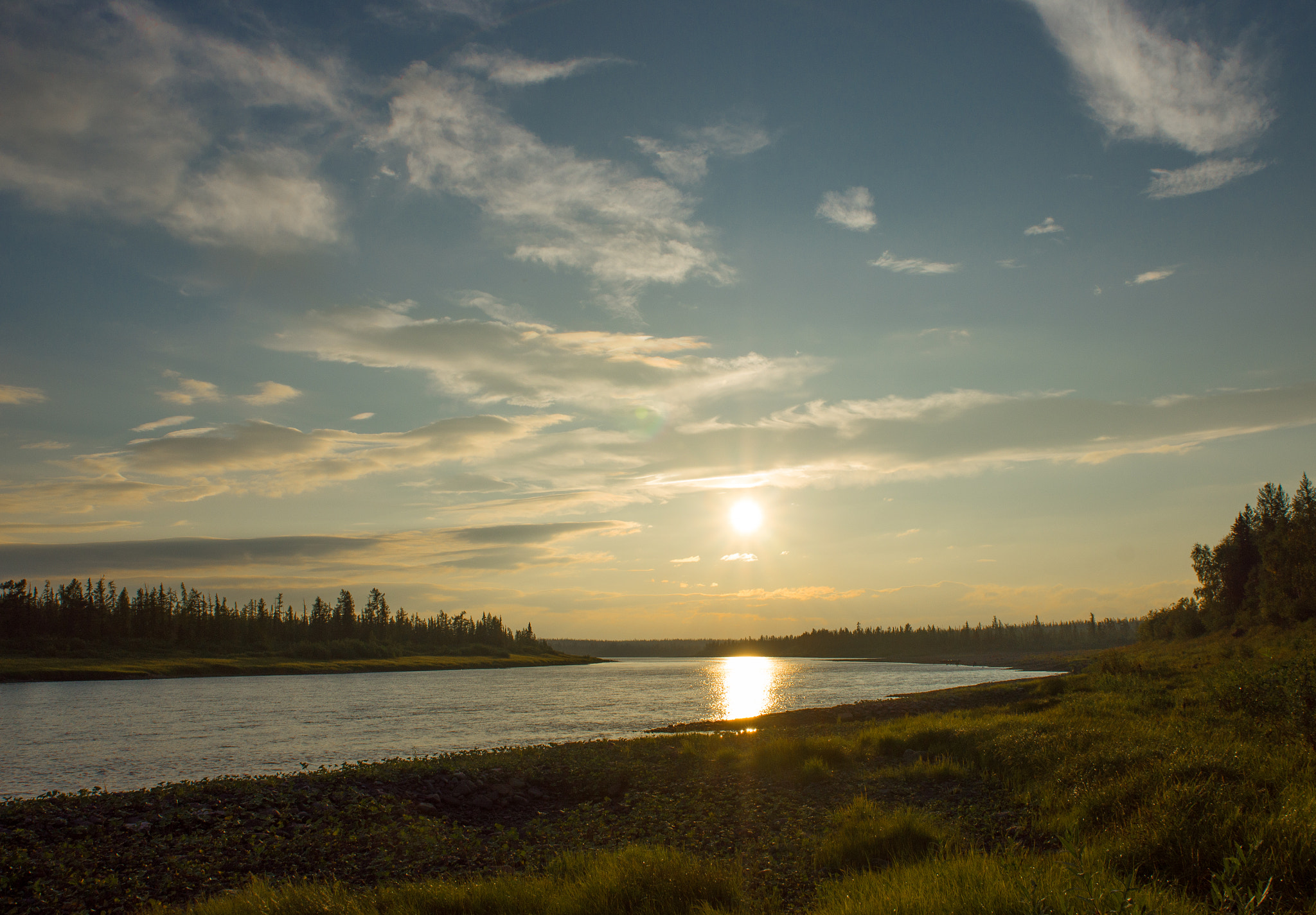 Sony SLT-A55 (SLT-A55V) + Sony DT 16-50mm F2.8 SSM sample photo. Sunset over river photography