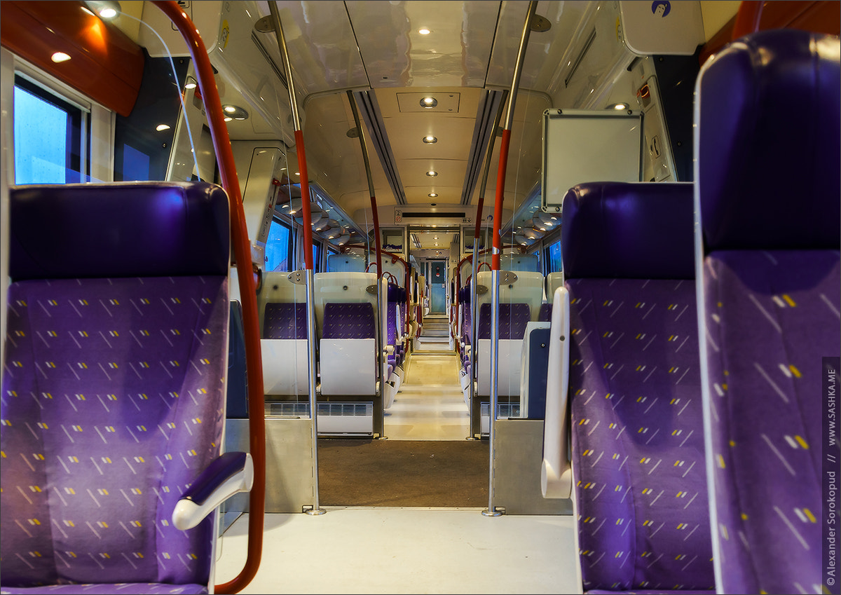 Sony a99 II sample photo. Speed train interior, travel concept photography