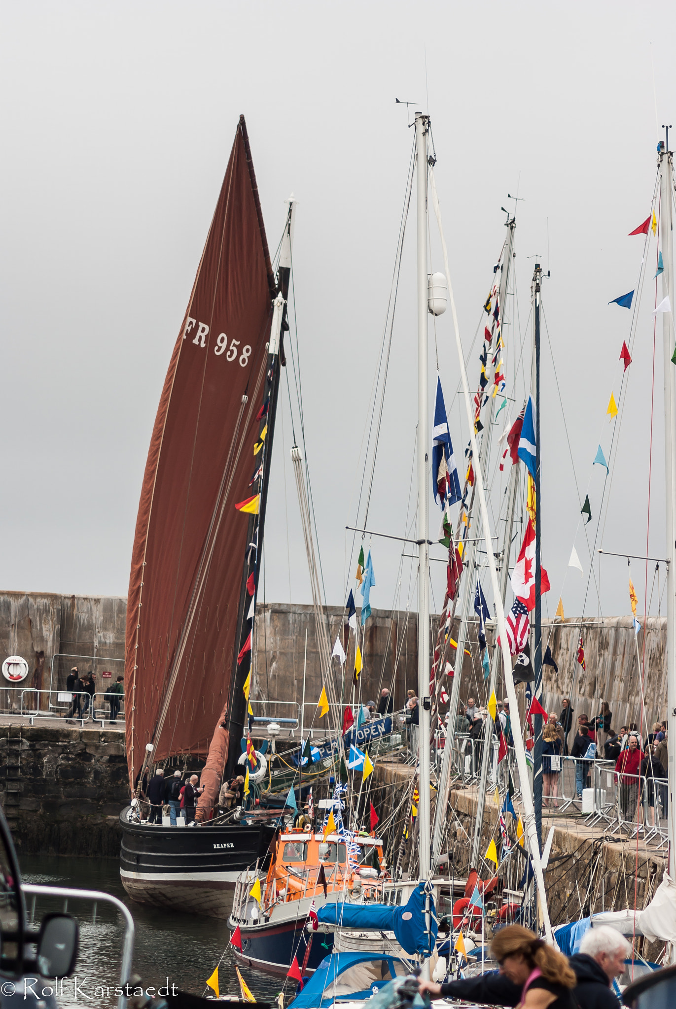 Pentax K-m (K2000) + Tamron AF 70-300mm F4-5.6 Di LD Macro sample photo. Portsoy_boatfestiaval_boats photography