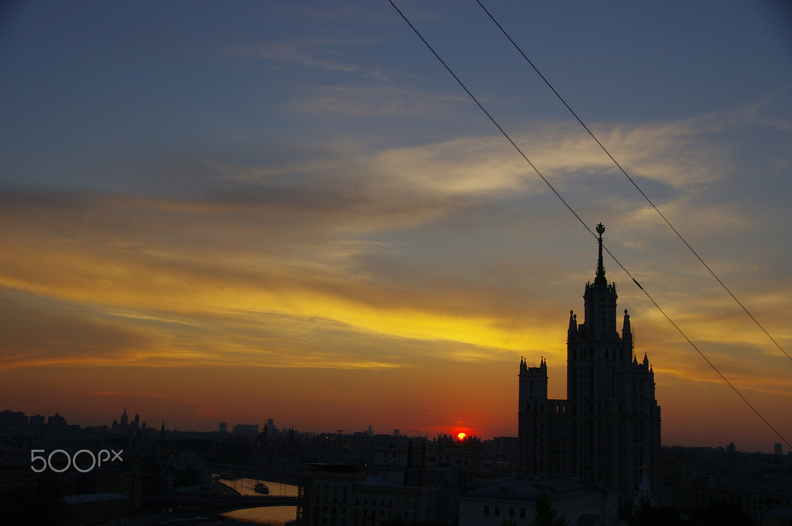 Pentax K-x sample photo. Orange sky photography