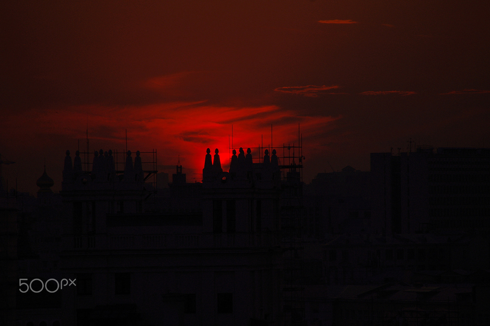 Pentax K-x sample photo. Orange sun photography